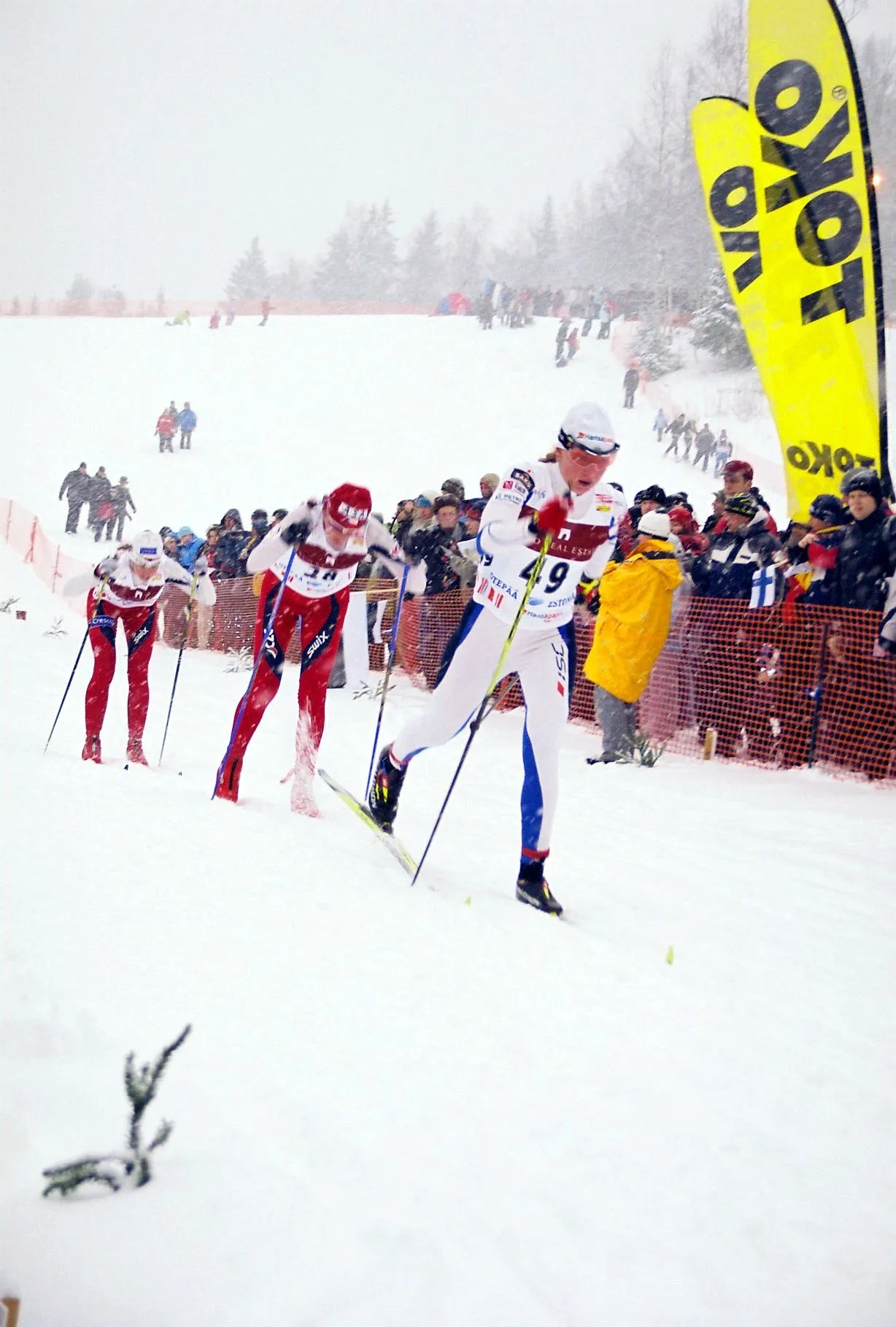 Photo showing: FIS World Cup Cross Country - January 2007 in Otepää, Estonia
Women's Classical 10 km

Kristina Šmigun