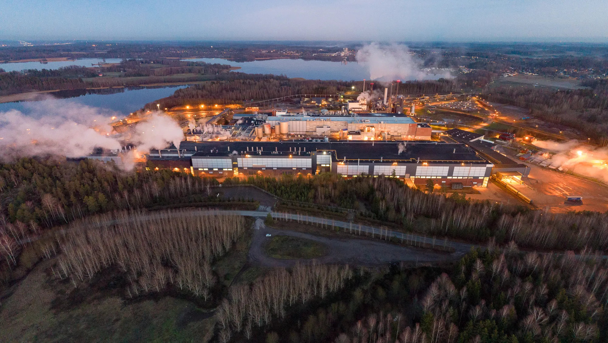 Photo showing: Sappi paper mill, Kirkniemi, Lohja, Finland