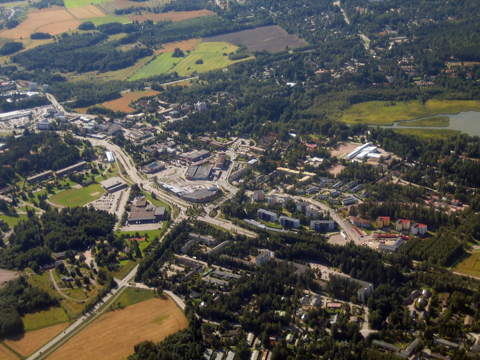 Photo showing: Aerial view of Hyrylä, Tuusula, Finland
