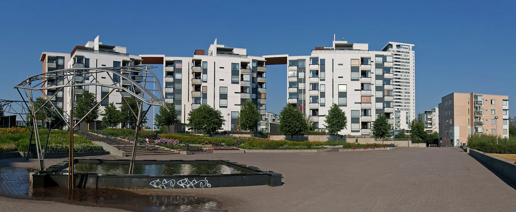 Photo showing: Panorama from Mustakivenpuisto in Vuosaari, Helsinki, Finland.