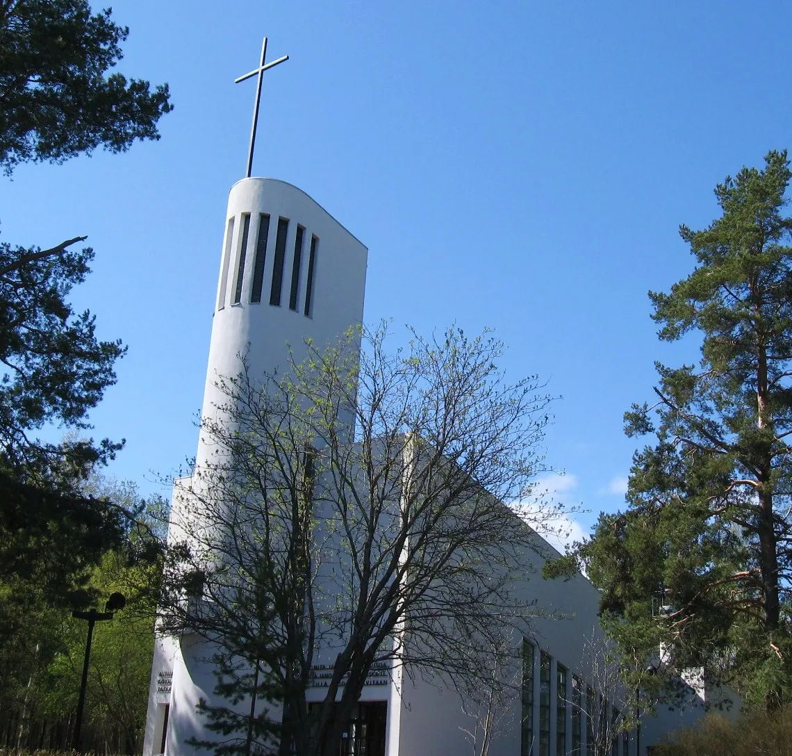 Photo showing: The Evangelic Lutheran Church of Kannonkoski, Finland. Modern movement architecture style – built in 1938