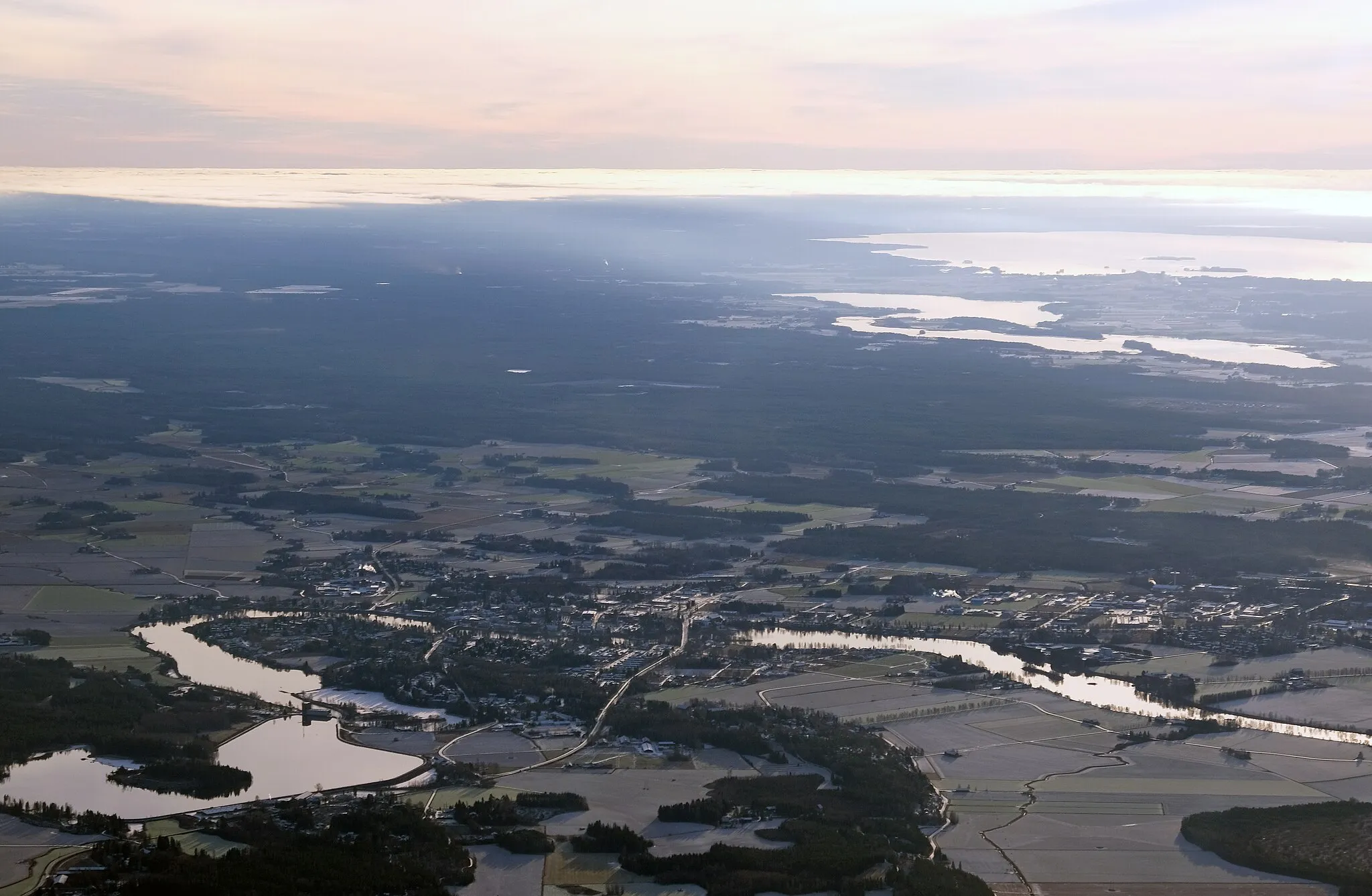 Photo showing: Aerial view of Kokemäki.
