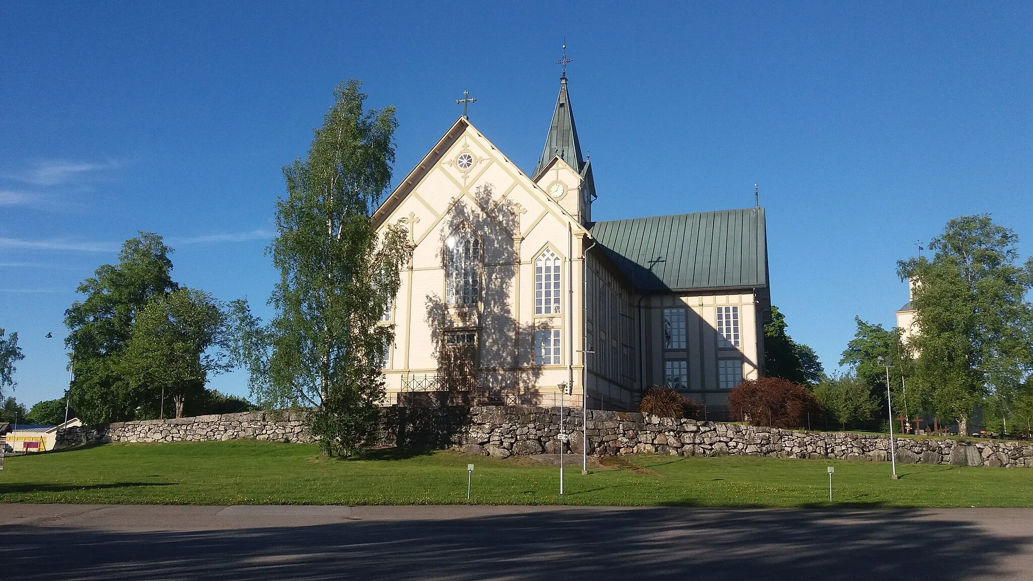 Photo showing: Sastmola hamn och kyrkby i norra Satakunda.