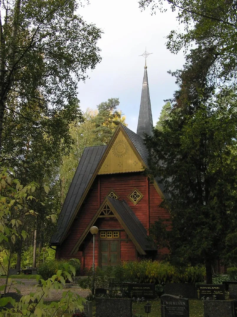 Photo showing: Cemetery chapel in Virrat, Finland