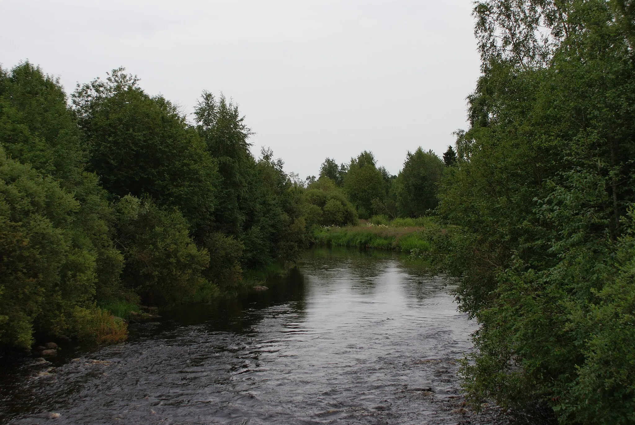 Photo showing: Lestijoki sedd från E8 i Himango.