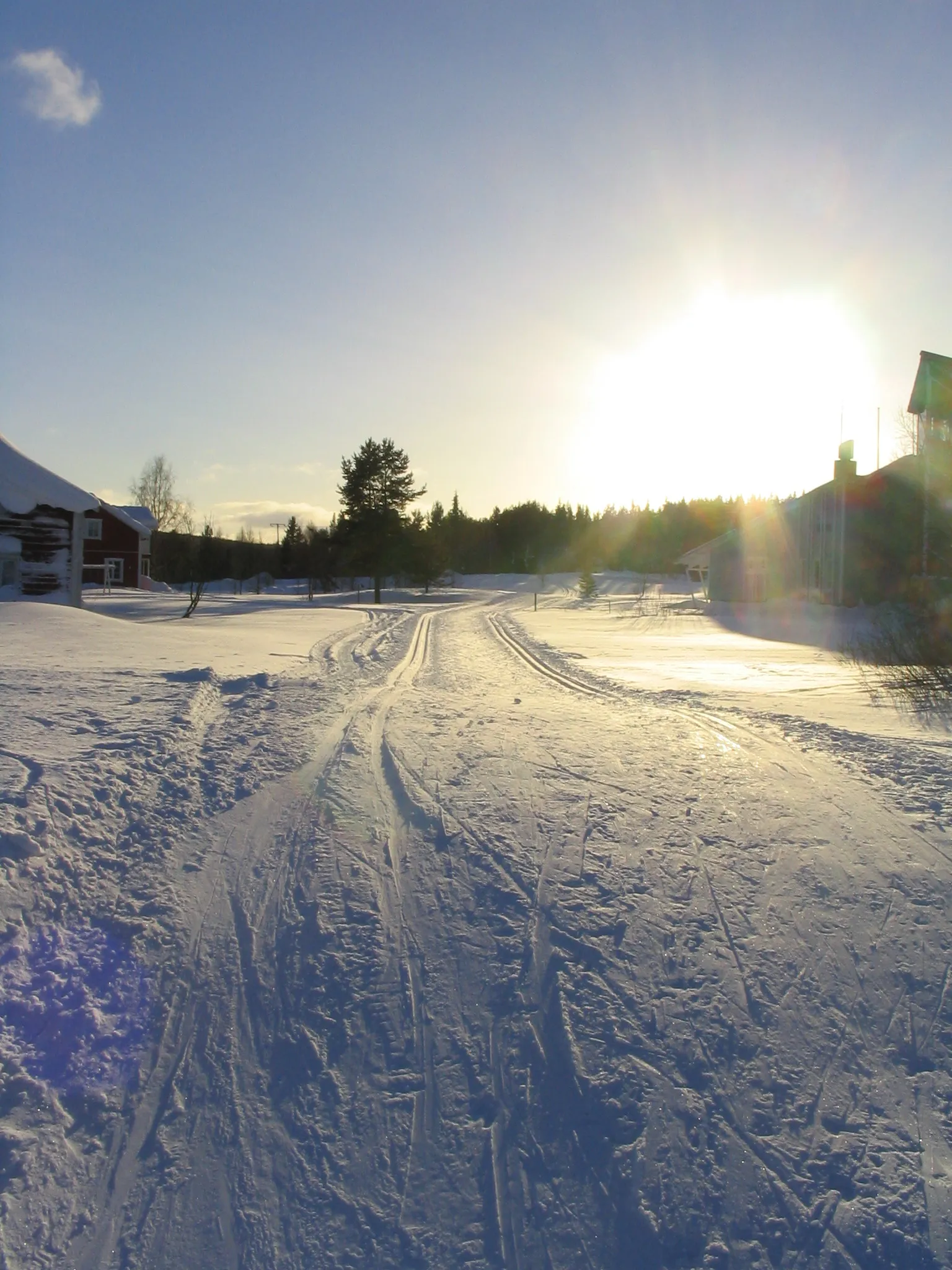 Photo showing: A ski track in Äkäslompolo, Kolari, Finland