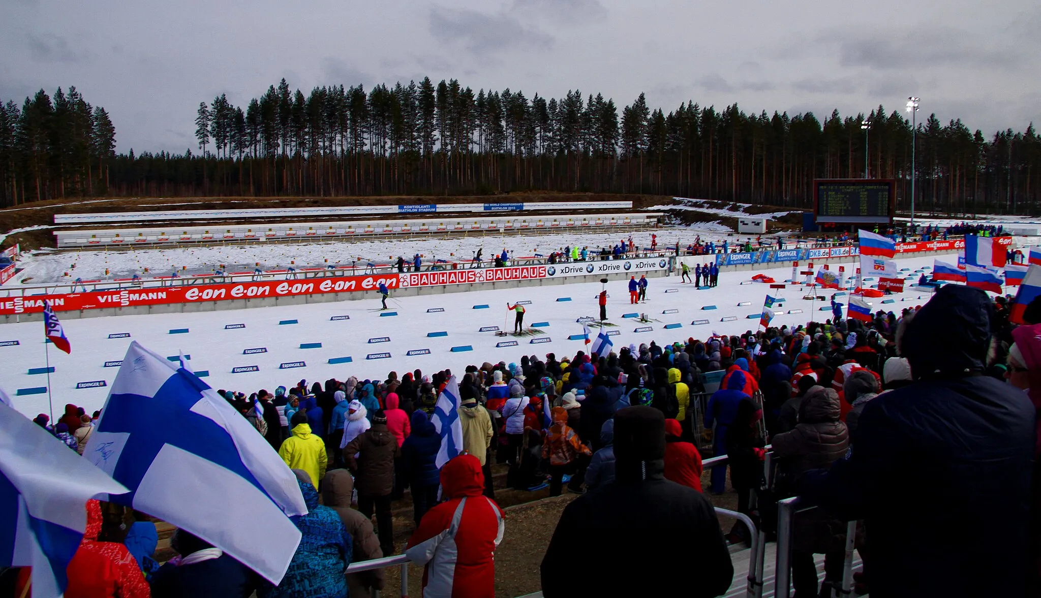 Photo showing: Kontiolahden ampumahiihtokeskus maailmancupin kisan aikaan, 2014.