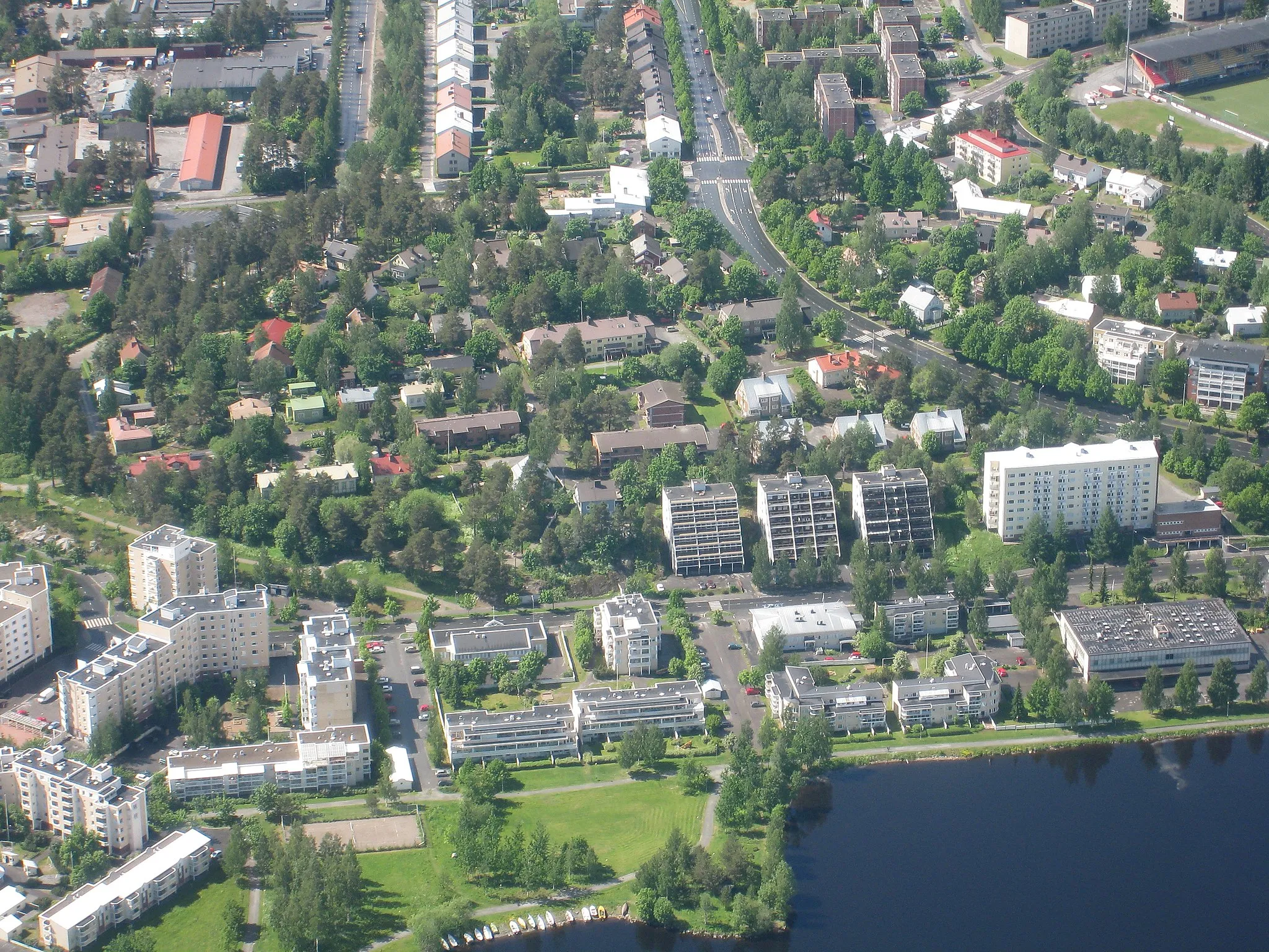 Photo showing: Haapaniemi in Kuopio, Finland from air
