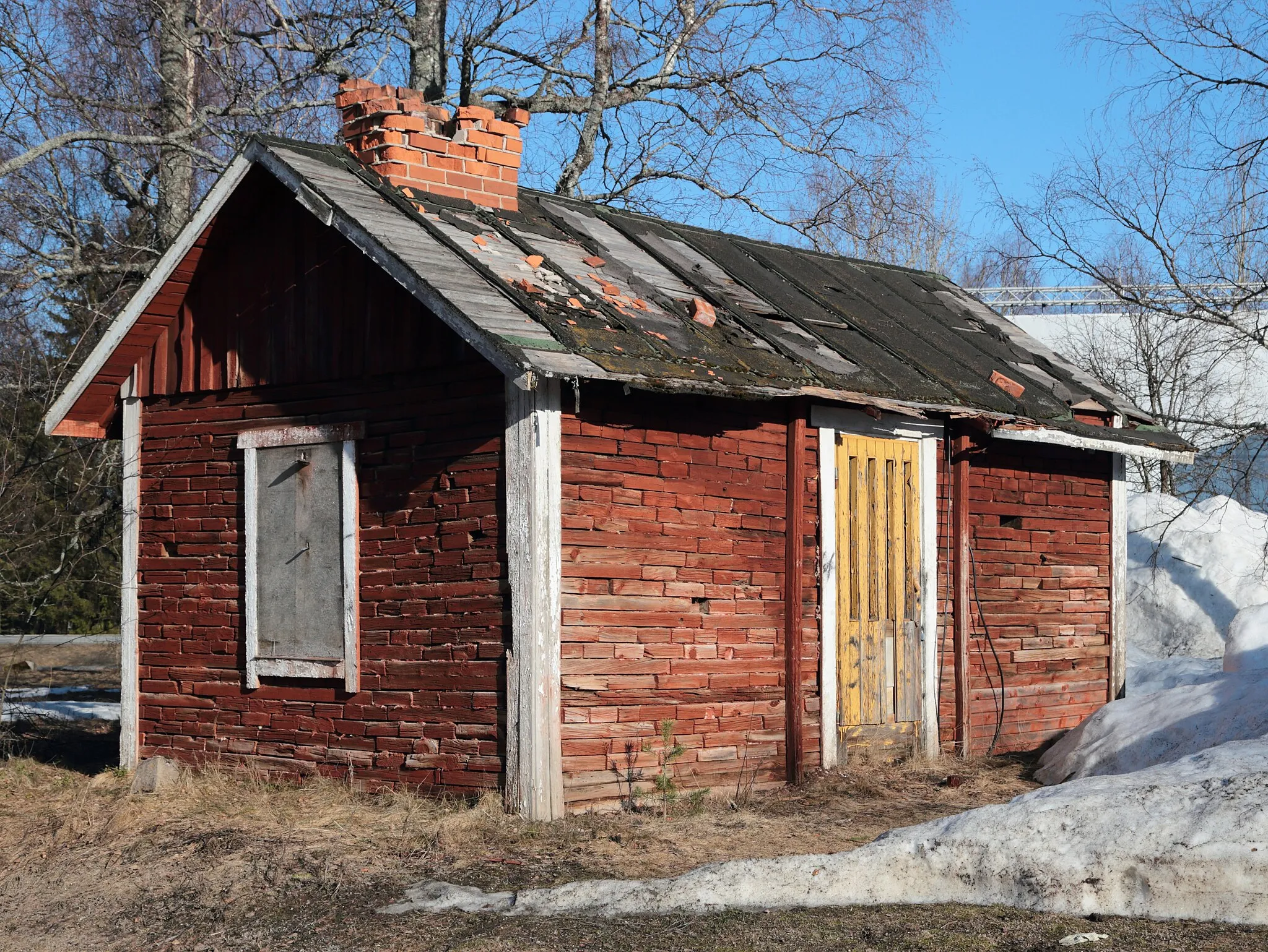 Photo showing: A hut at the Kauppiantie street in the Oulunsalo district of Oulu.
