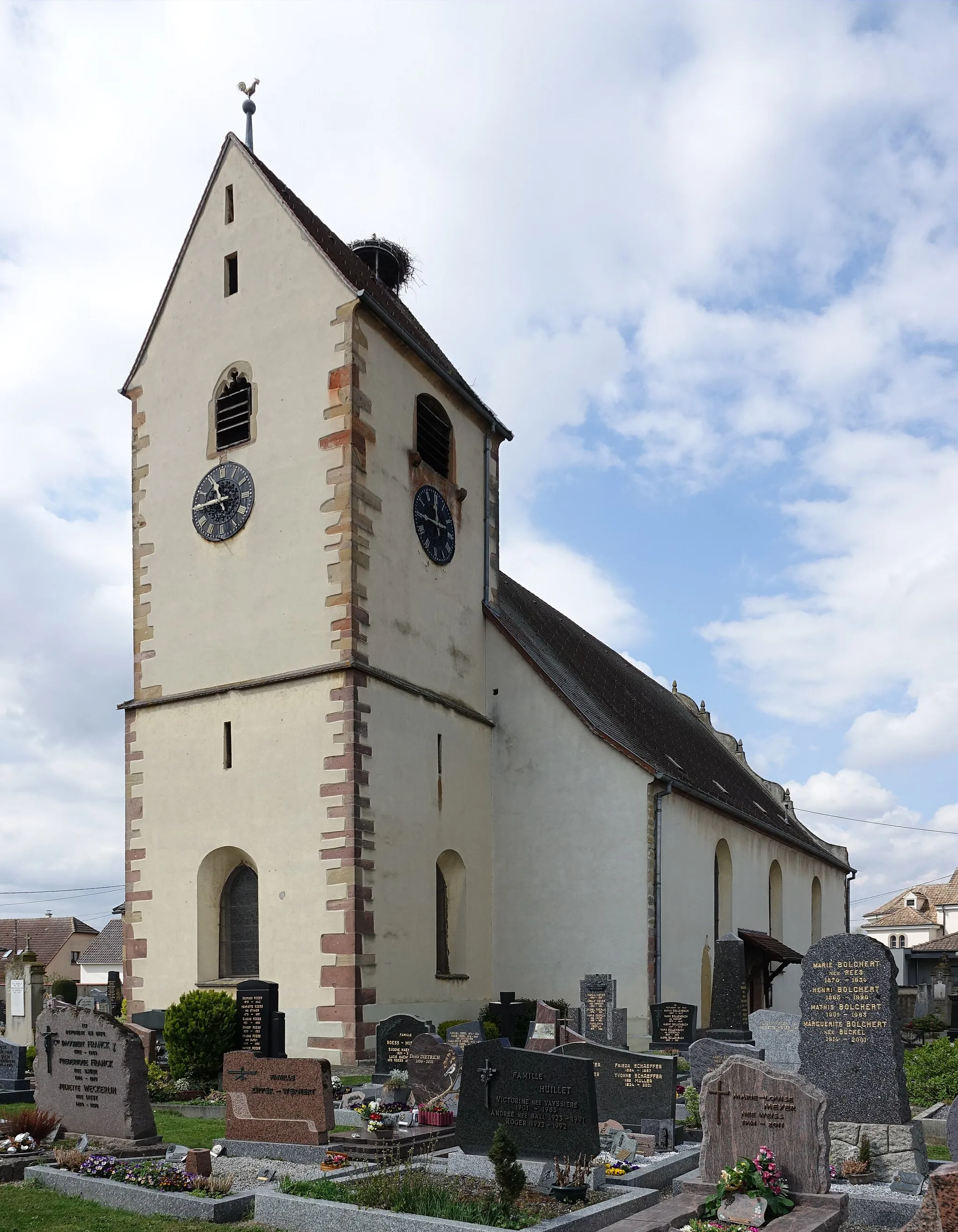 Photo showing: St. George's Lutheran Church of Andolsheim (Haut-Rhin, France).