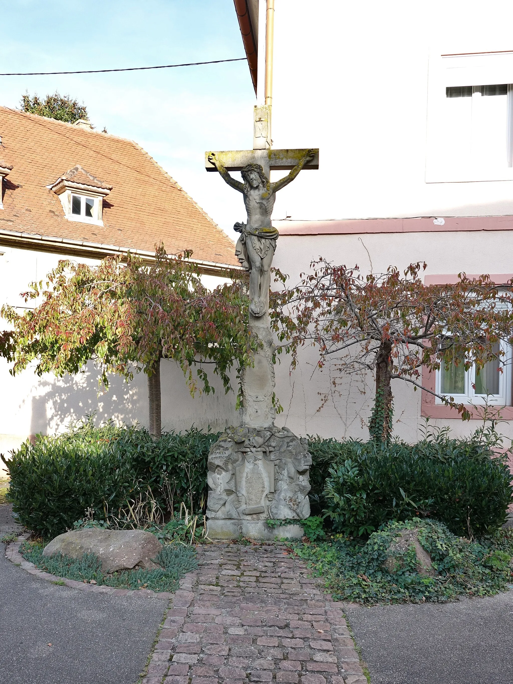 Photo showing: Calvary in Houssen (Haut-Rhin, France).