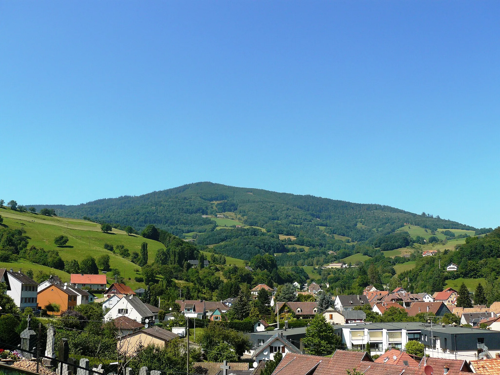 Photo showing: Vue partielle de Lapoutroie: vers l'est du village