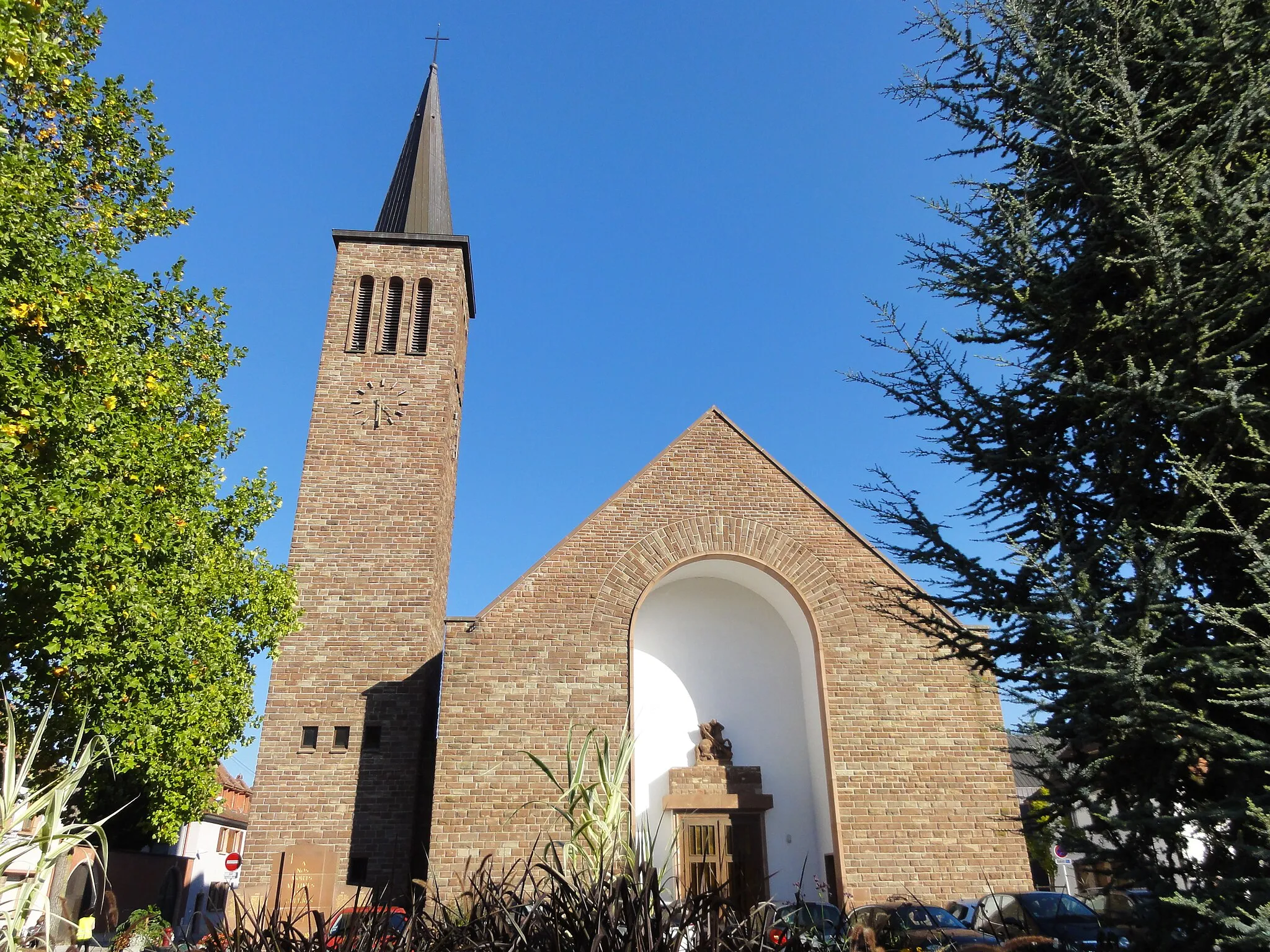 Photo showing: Alsace, Bas-Rhin, Église Saint-Georges de Marckolsheim (IA67010683).