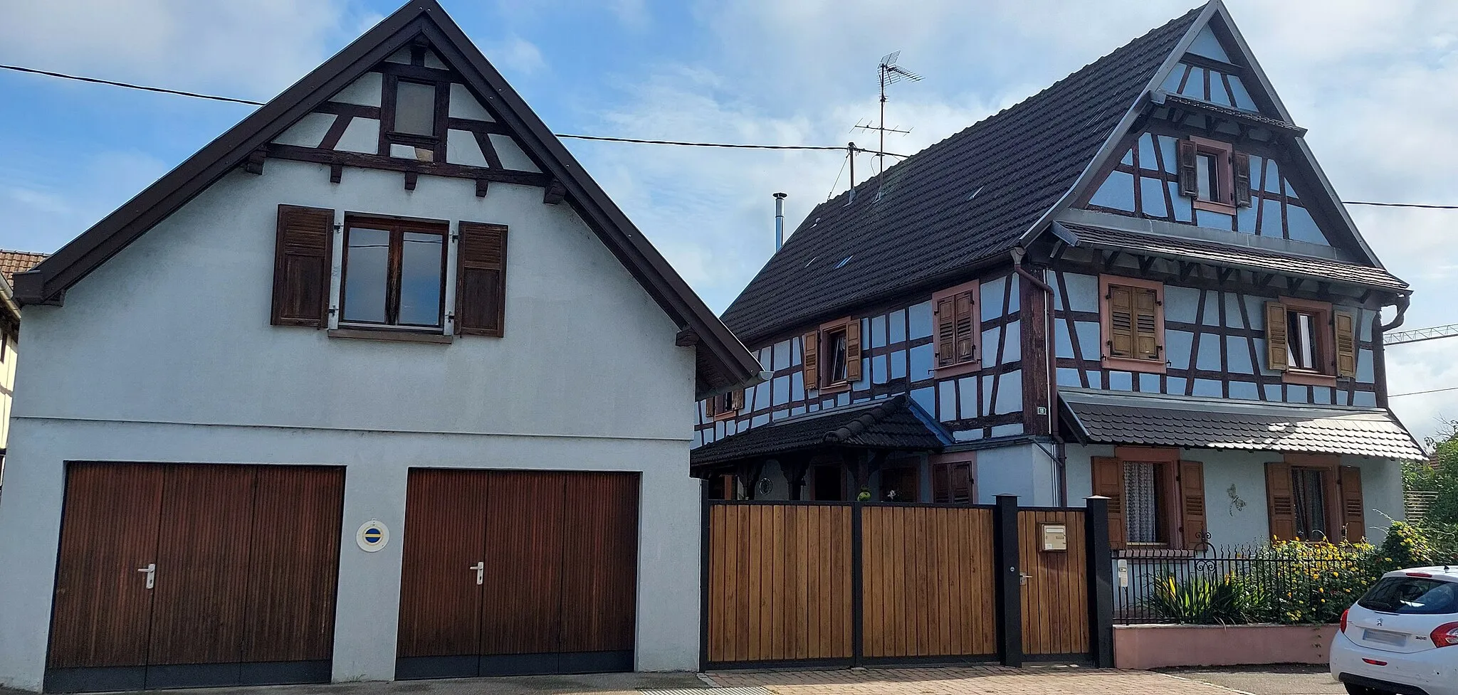 Photo showing: Maison à colombage au 18 rue du maréchal Foch à Mommenheim (Bas-Rhin)