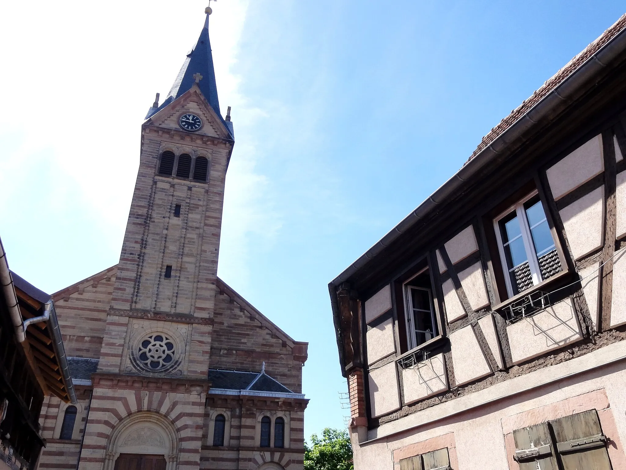 Photo showing: Alsace, Bas-Rhin, Pfaffenhoffen, Église protestante (1884) (IA67010133).