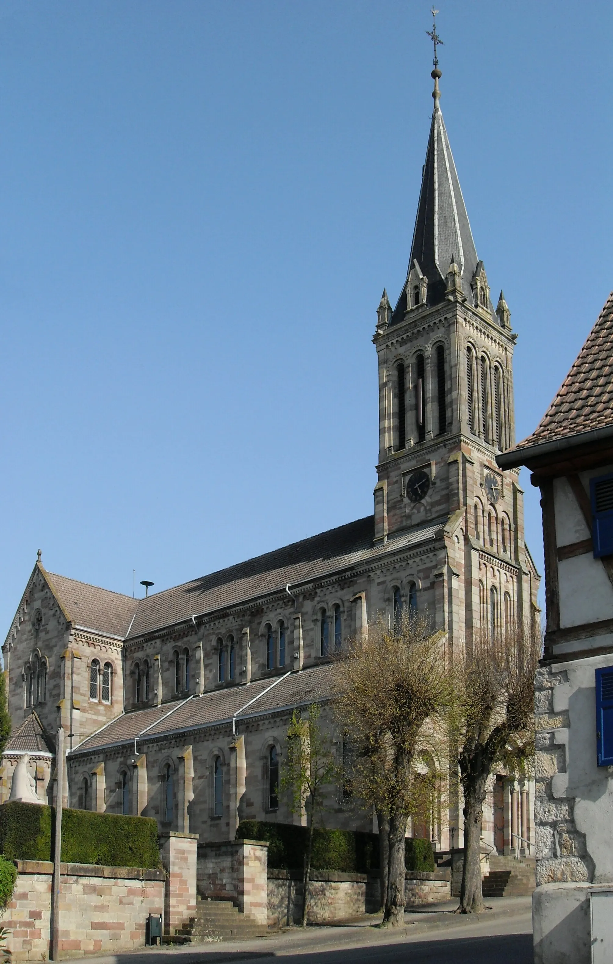 Photo showing: L'église Saint-Laurent à Zillisheim