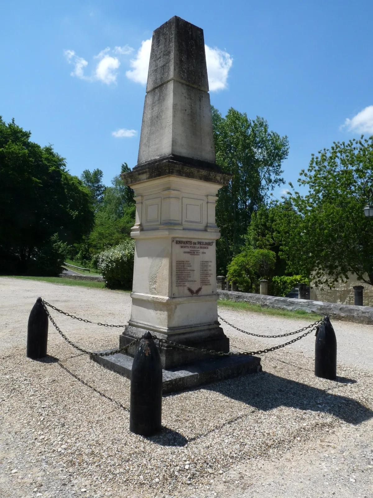 Photo showing: Monument aux morts, Peujard, Gironde, France
