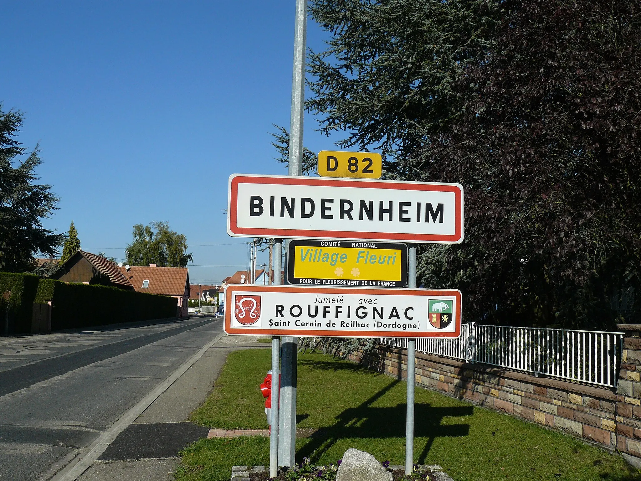 Photo showing: Entrée du village de Bindernheim