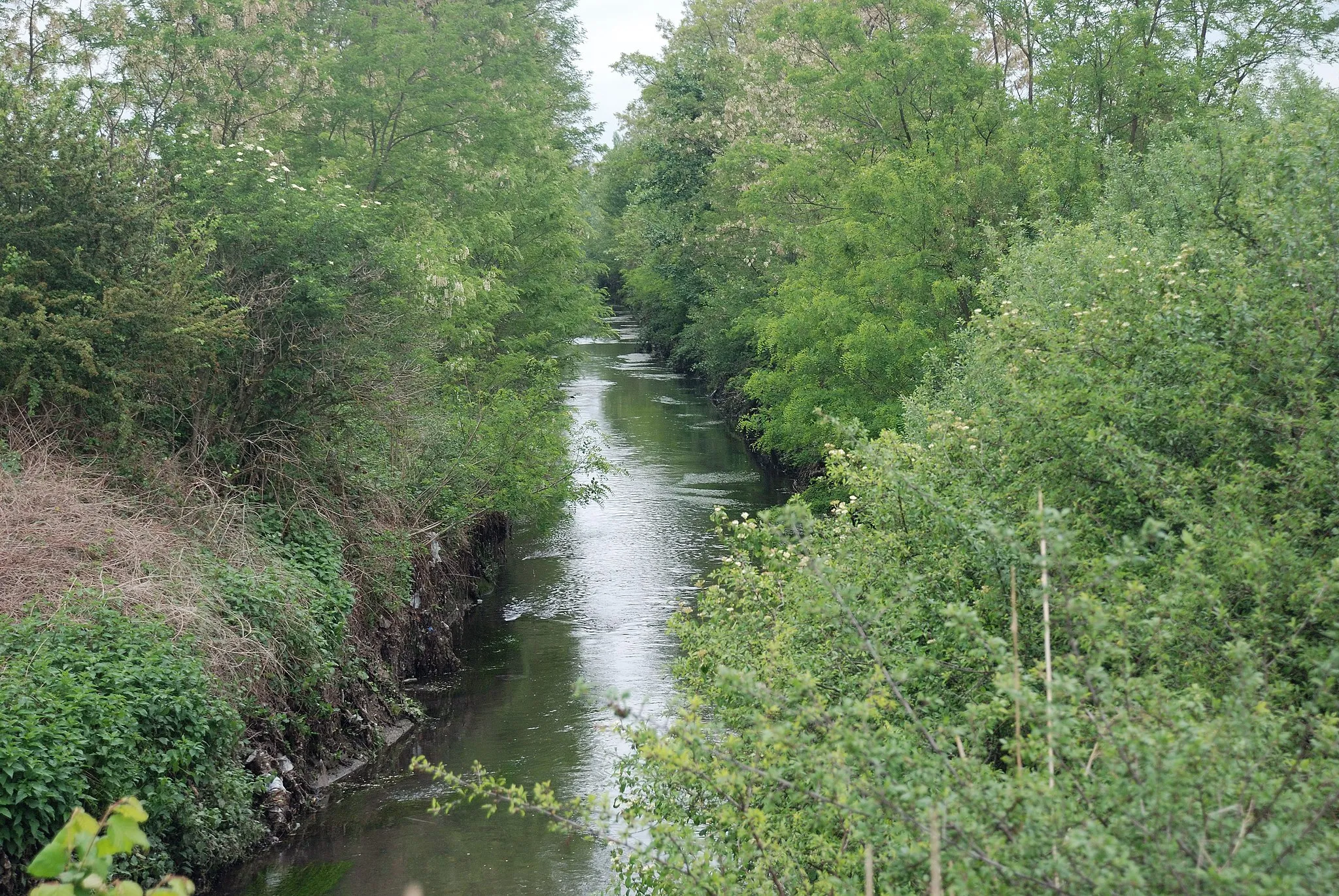 Photo showing: The Bedat river after Gerzat (Puy-de-Dôme, France).