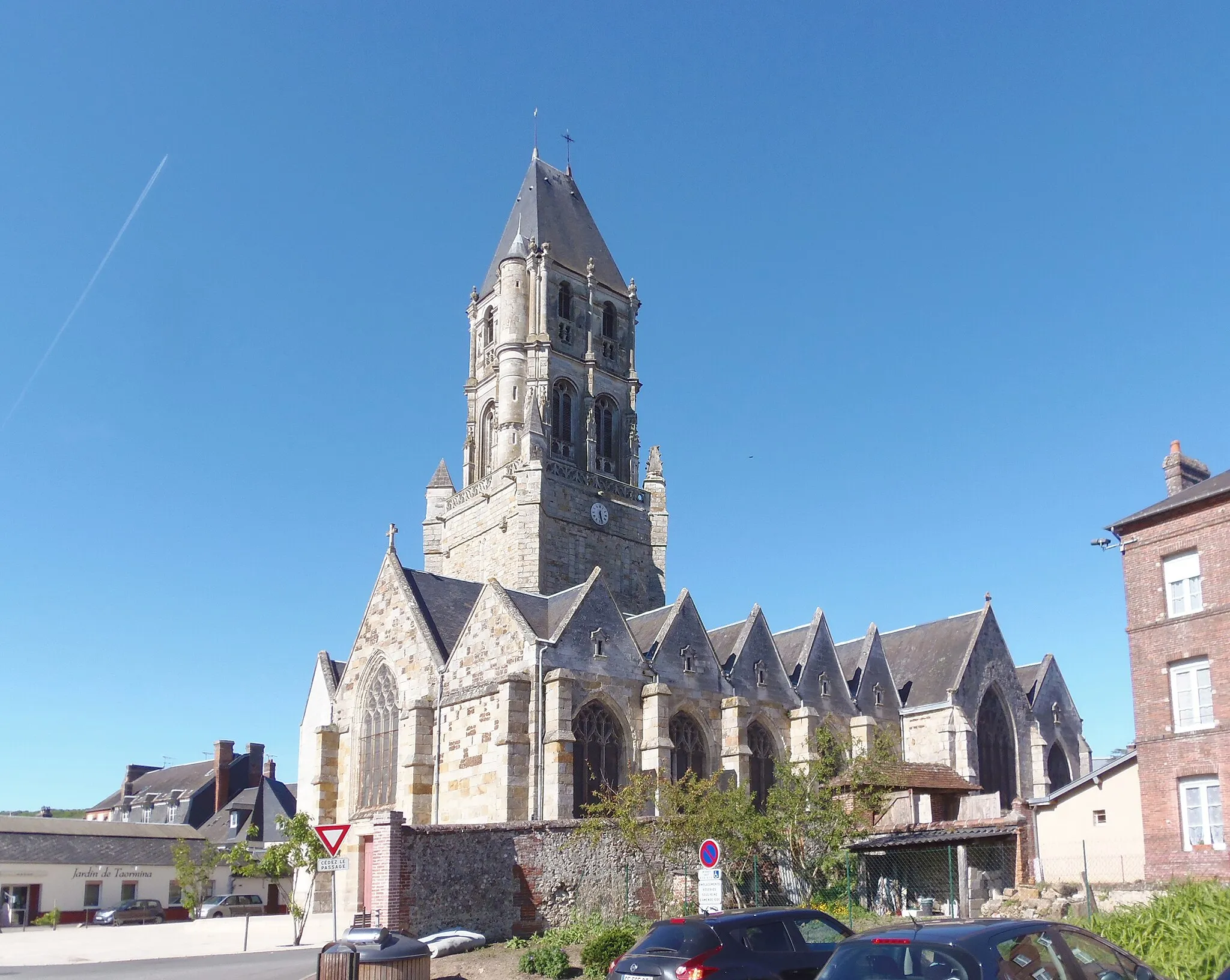 Photo showing: Orbec (Normandie, France). L'église Notre-Dame.