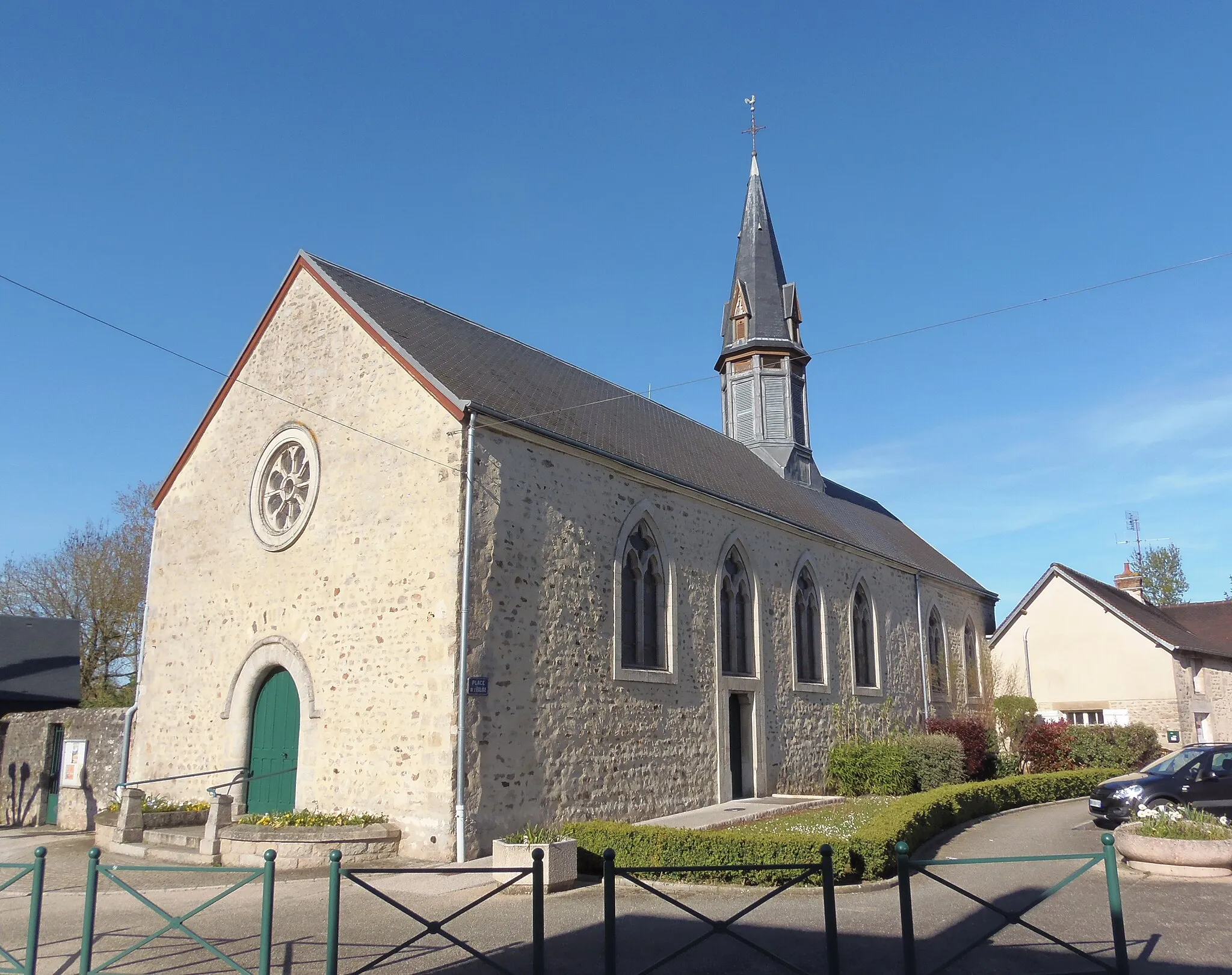Photo showing: Saint-Germain-du-Corbéis (Normandie, France). L'église Saint-Germain.