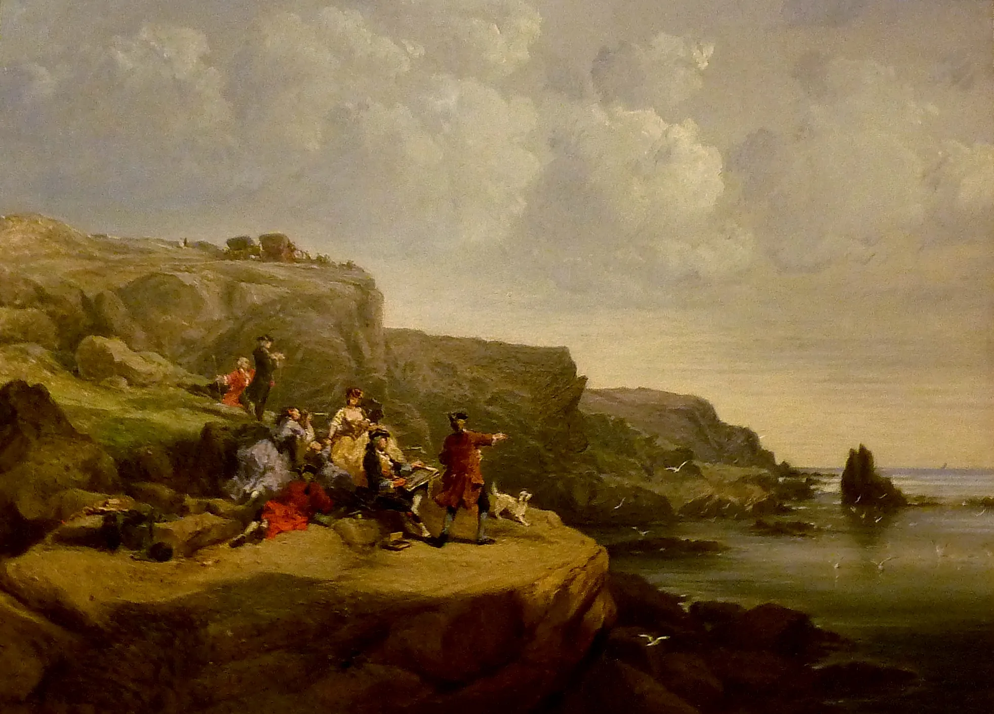 Photo showing: Jules Noël : Falaise de Quiberon (huile sur toile, musée de la Cohue à Vannes)