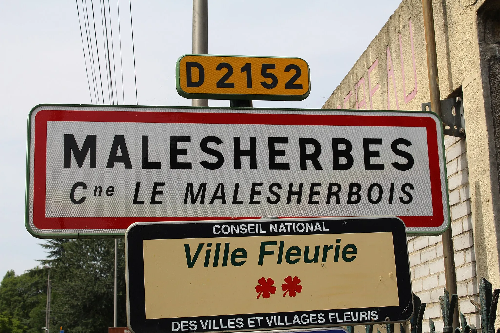 Photo showing: Panneau d'entrée dans Malesherbes, Le Malesherbois.