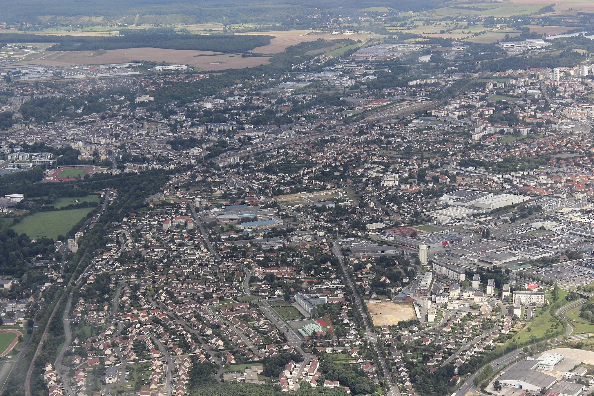 Photo showing: Vue aérienne de Vernouillet et du Sud-Ouest de Dreux