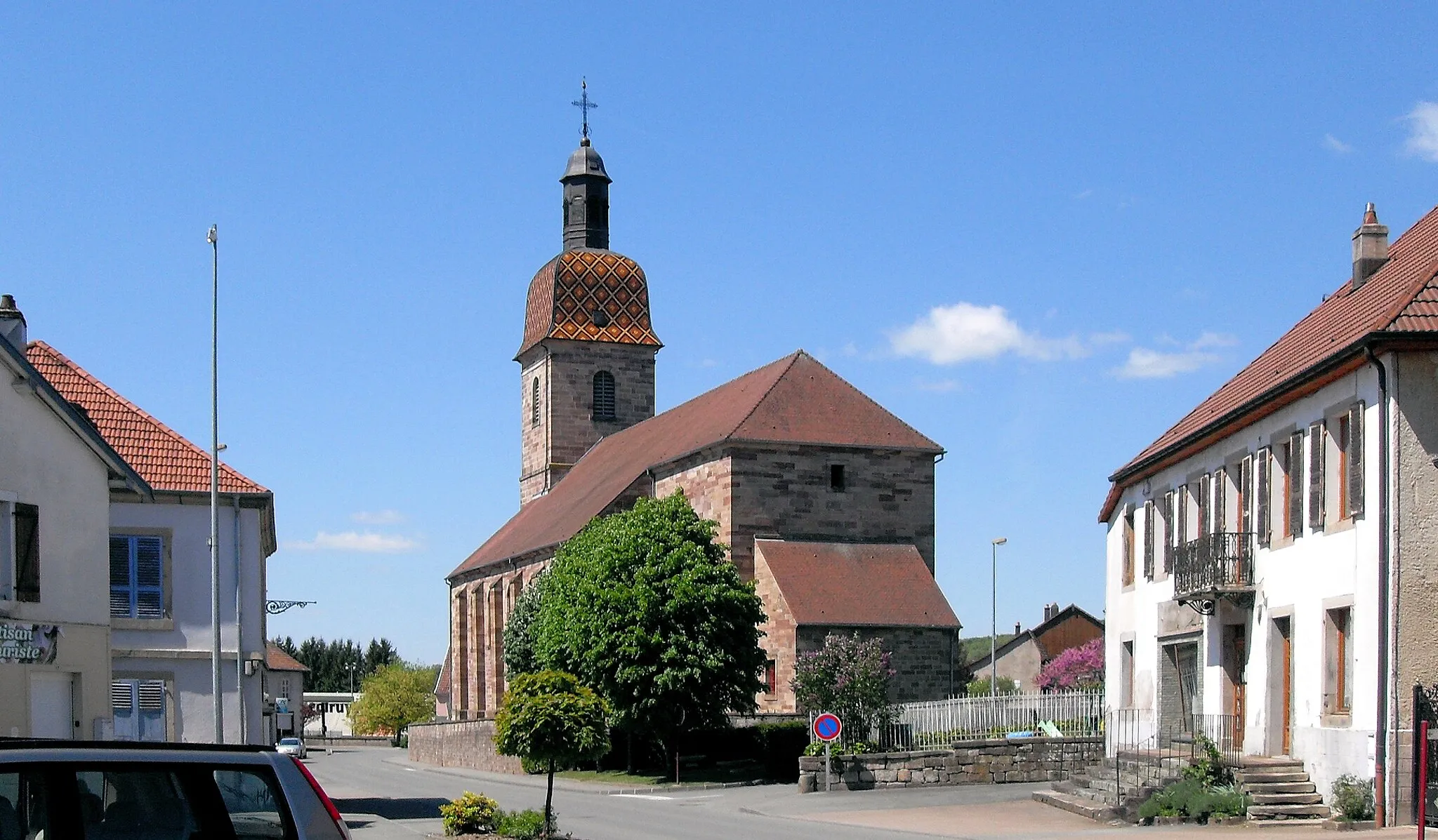 Photo showing: L'église Saint-Laurent à Champagney, côté est