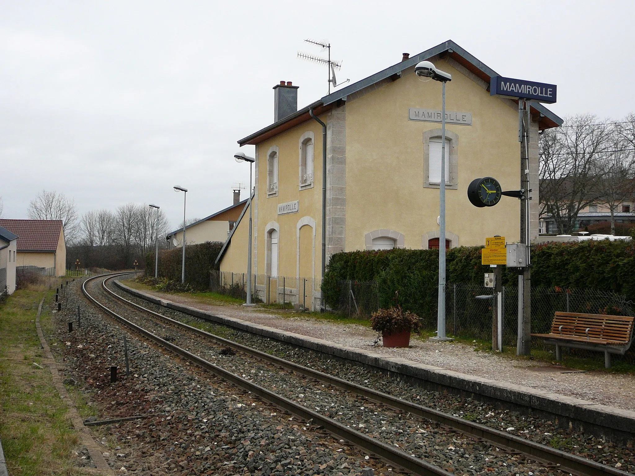 Photo showing: Halte de Mamirolle, vue en direction de Morteau