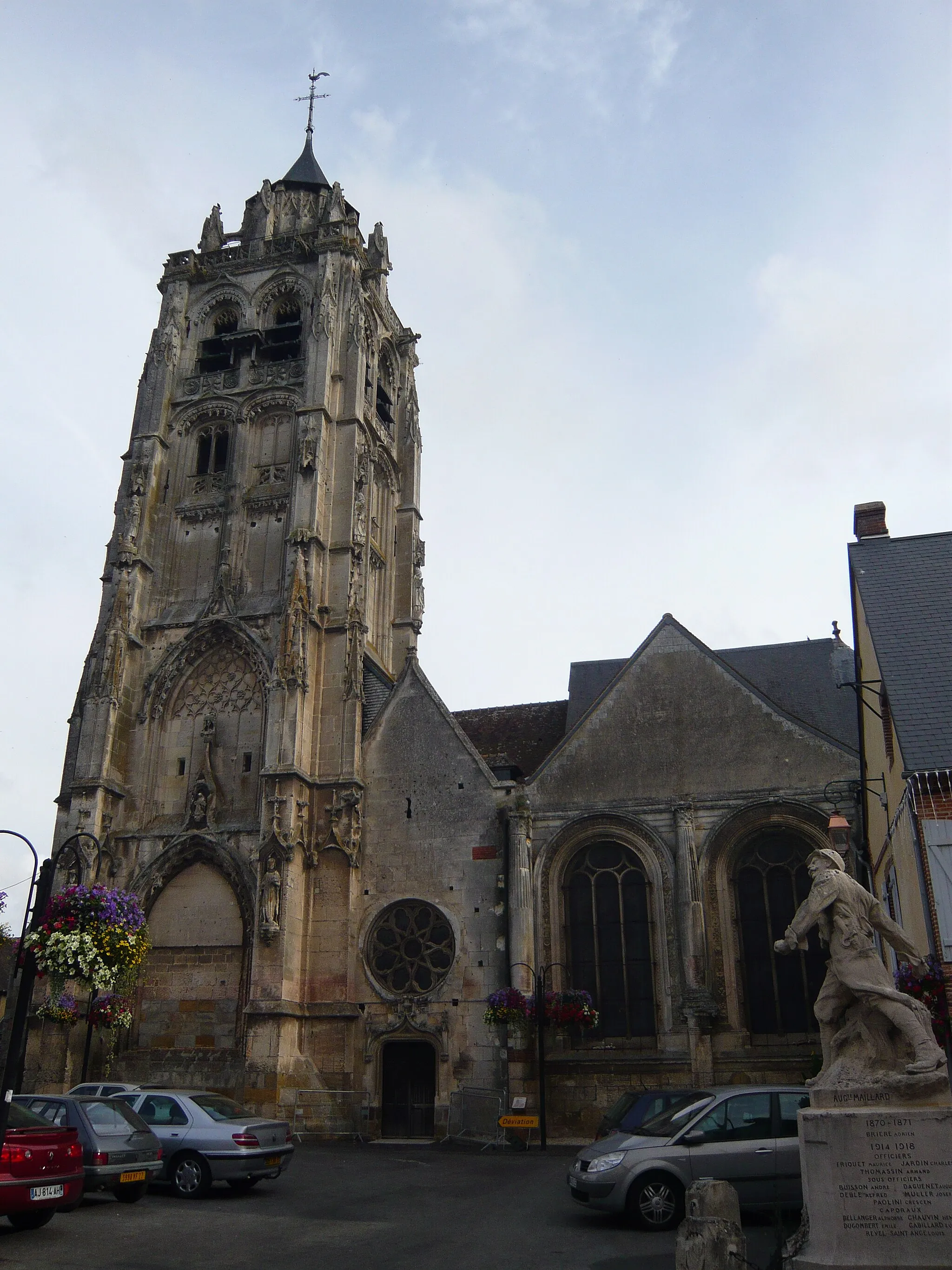Photo showing: Église Saint-Germain de Rugles - le clocher est classé.