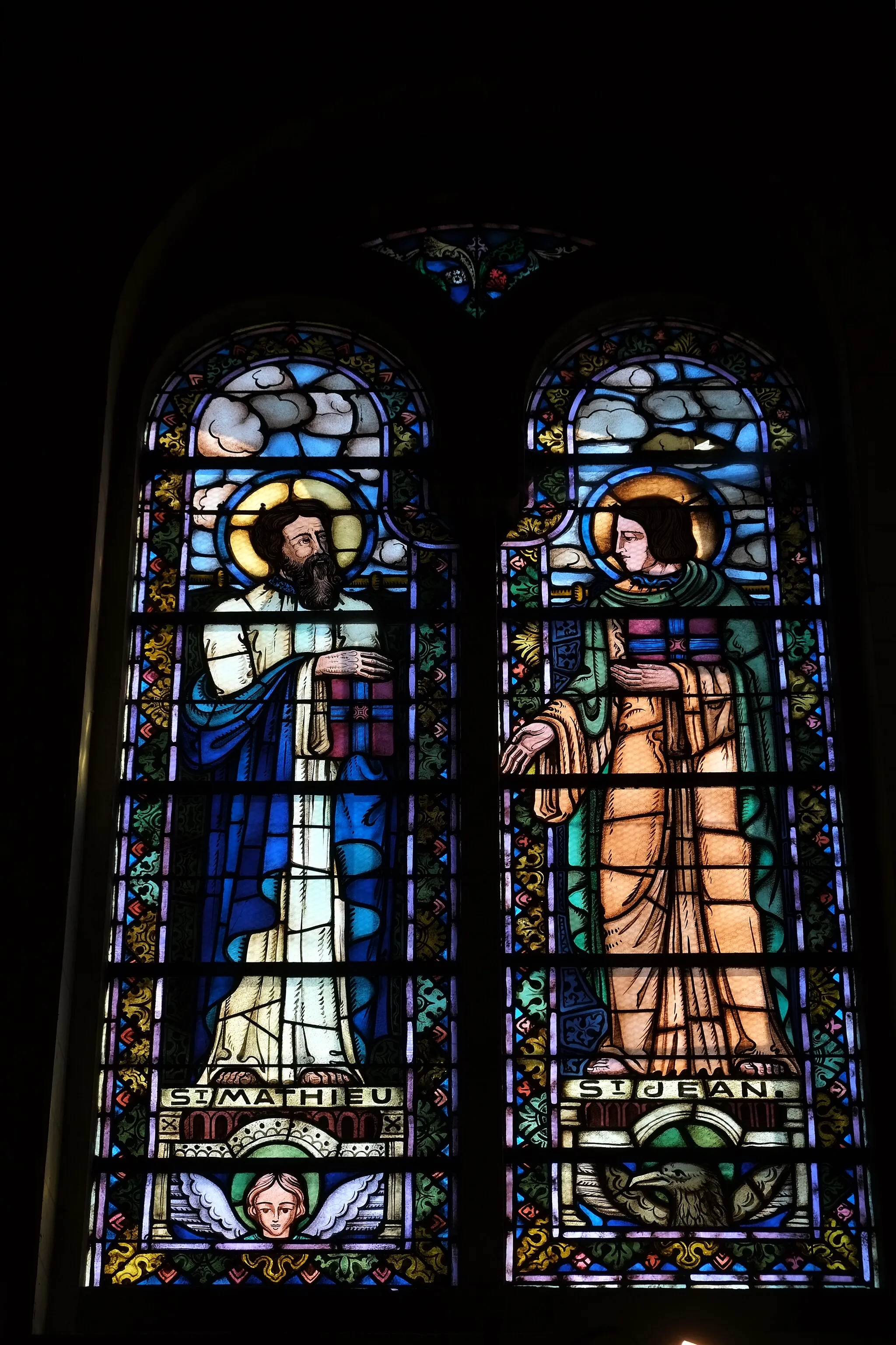 Photo showing: Bleiglasfenster in der Kirche Saint-Saëns in Saint-Saëns im Département Seine-Maritime (Frankreich)