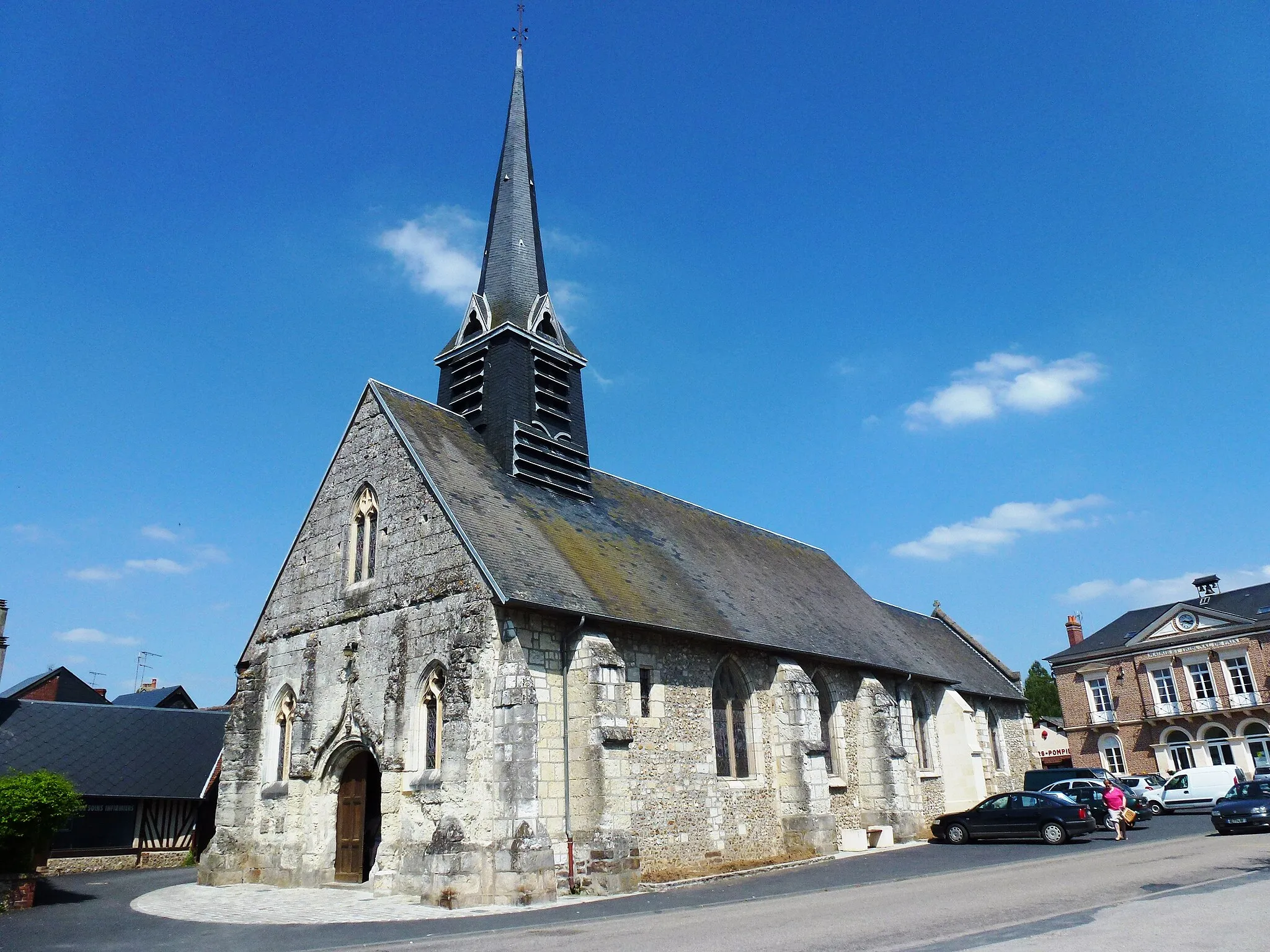 Photo showing: Thiberville (Eure, Fr) église Saint Taurin, extérieur
