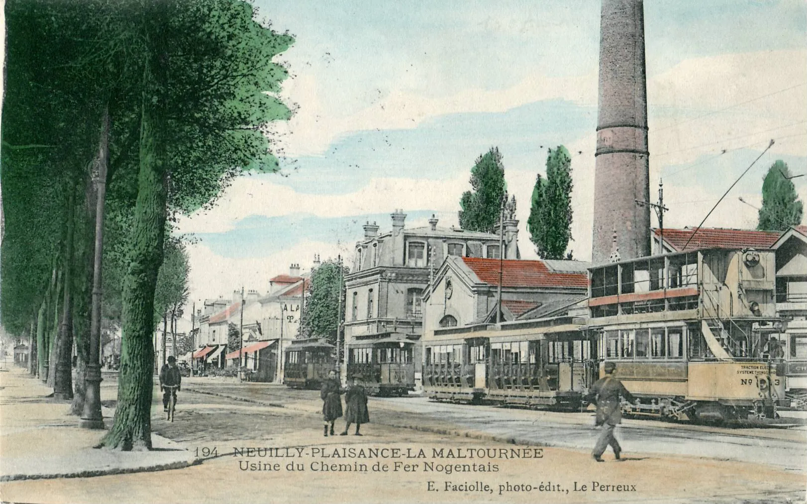 Photo showing: Carte postale ancienne éditée par Faciolle N° 194
NEUILLY-PLAISANCE-LA-MALTOURNEE : Usine du Chemin de fer Nogentais