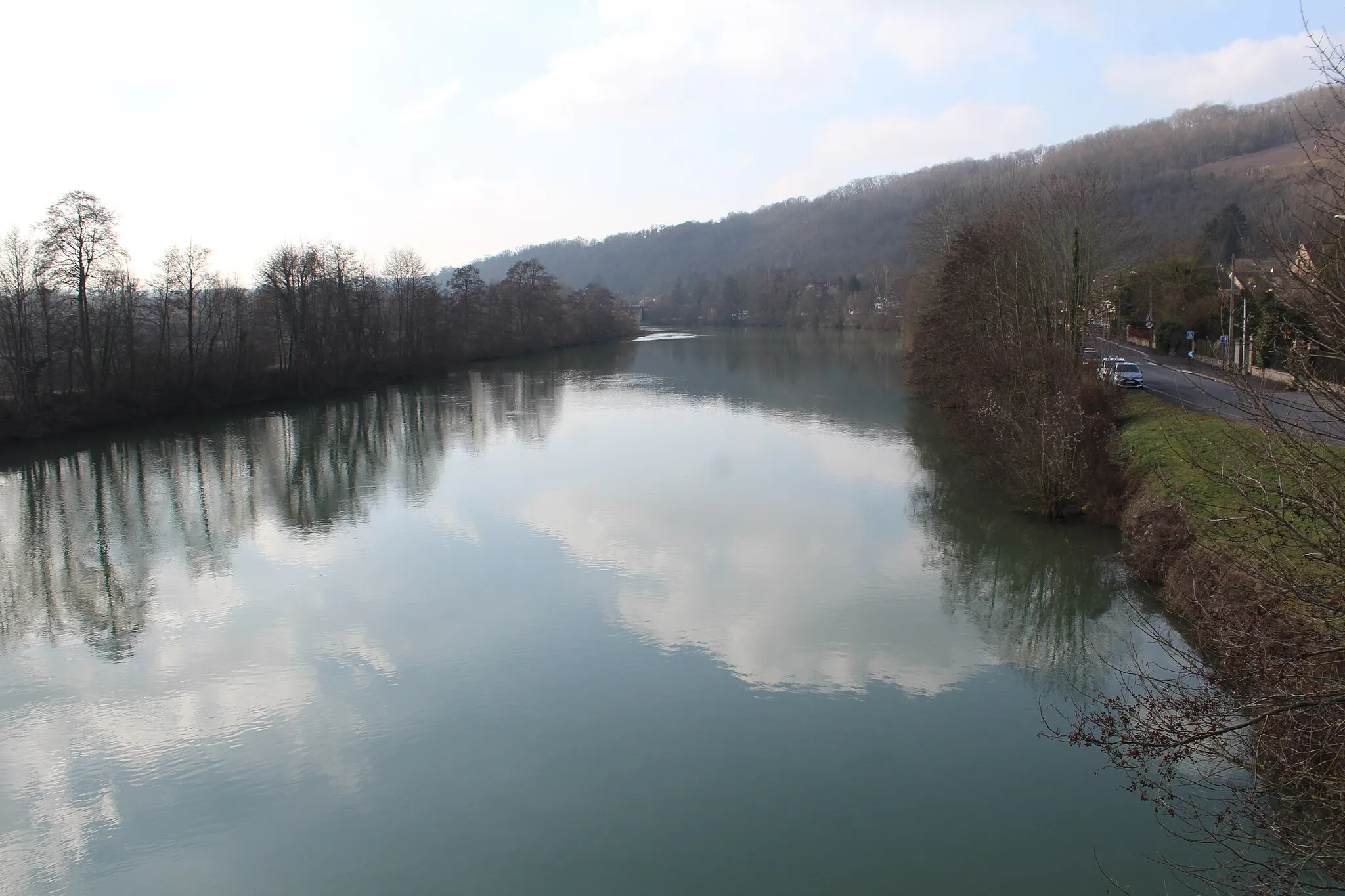 Photo showing: La Marne entre Saâcy et Nanteuil-sur-Marne.