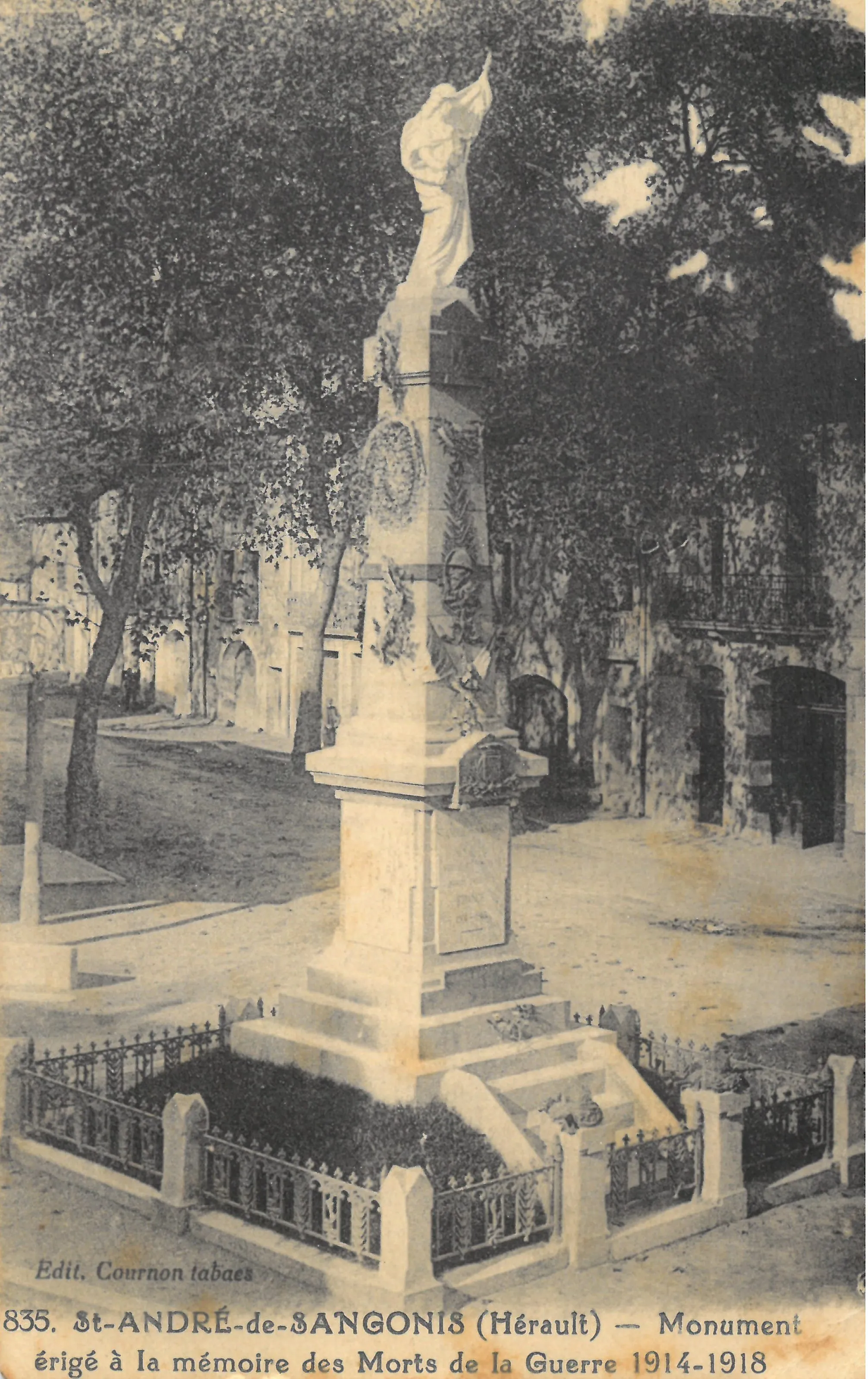 Photo showing: Saint-André-de-Sangonis : Monument érigé à la mémoire des Morts de la Guerre 1914-1918.