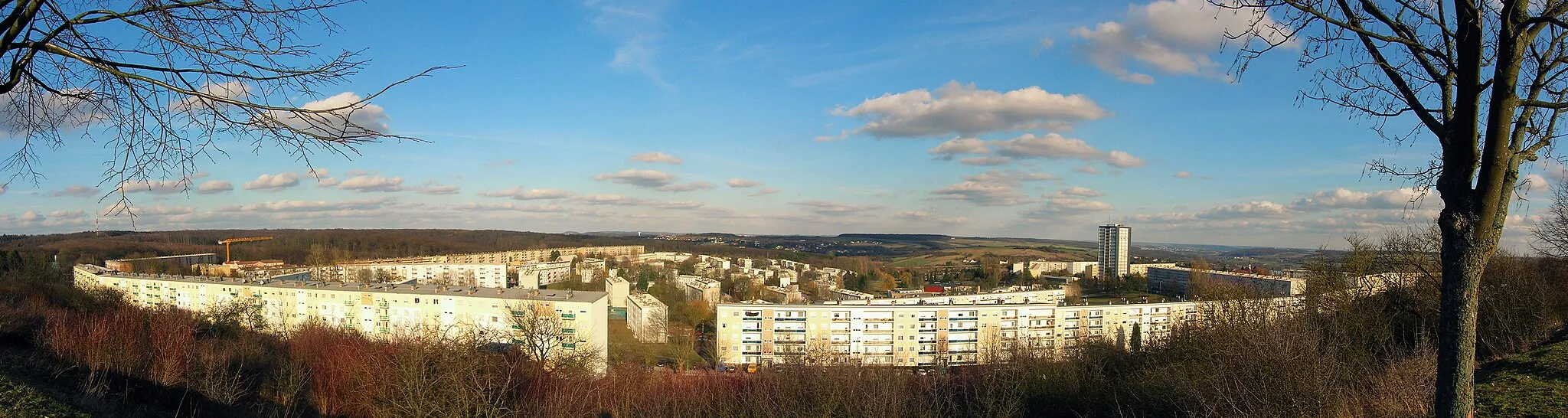 Photo showing: Panoramic view of Behren-lès-Forbach, Lorraine.