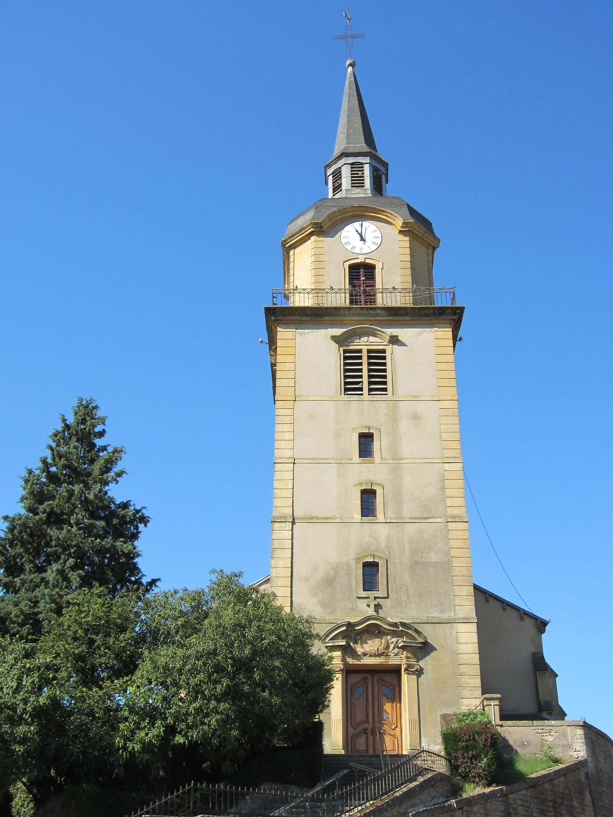 Photo showing: DescriptionEglise Fontoy 2.jpg

eglise saint pierre fontoy
Date

3 September 2011
Source

mon appareil photo
Author

Aimelaime
Permission (Reusing this file)

Public domainPublic domainfalsefalse

I, the copyright holder of this work, release this work into the public domain. This applies worldwide. In some countries this may not be legally possible; if so: I grant anyone the right to use this work for any purpose, without any conditions, unless such conditions are required by law.