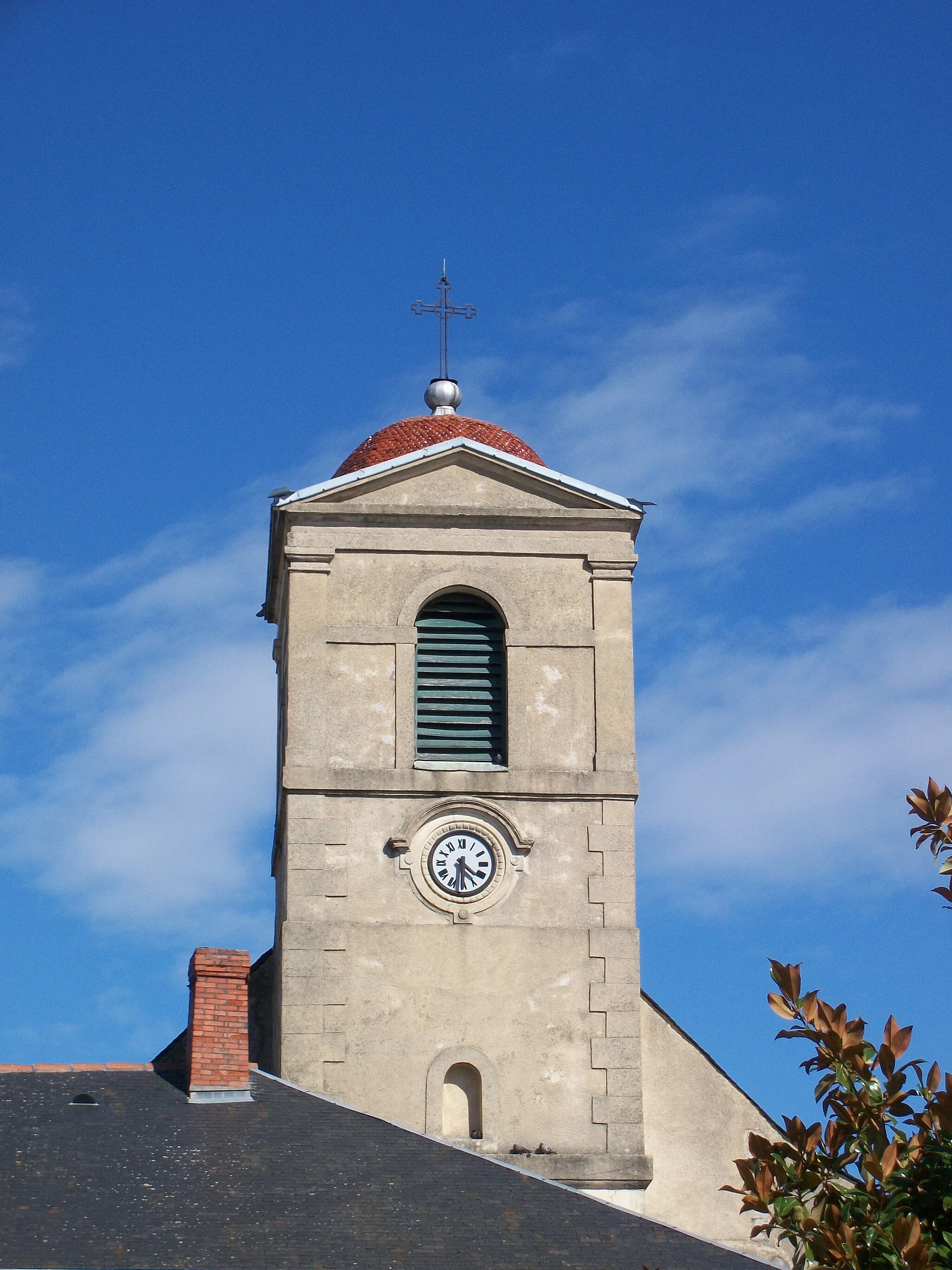 Photo showing: Clocher de l'église Saint-Gérin d'Aureilhan (Hautes-Pyrénées, France)