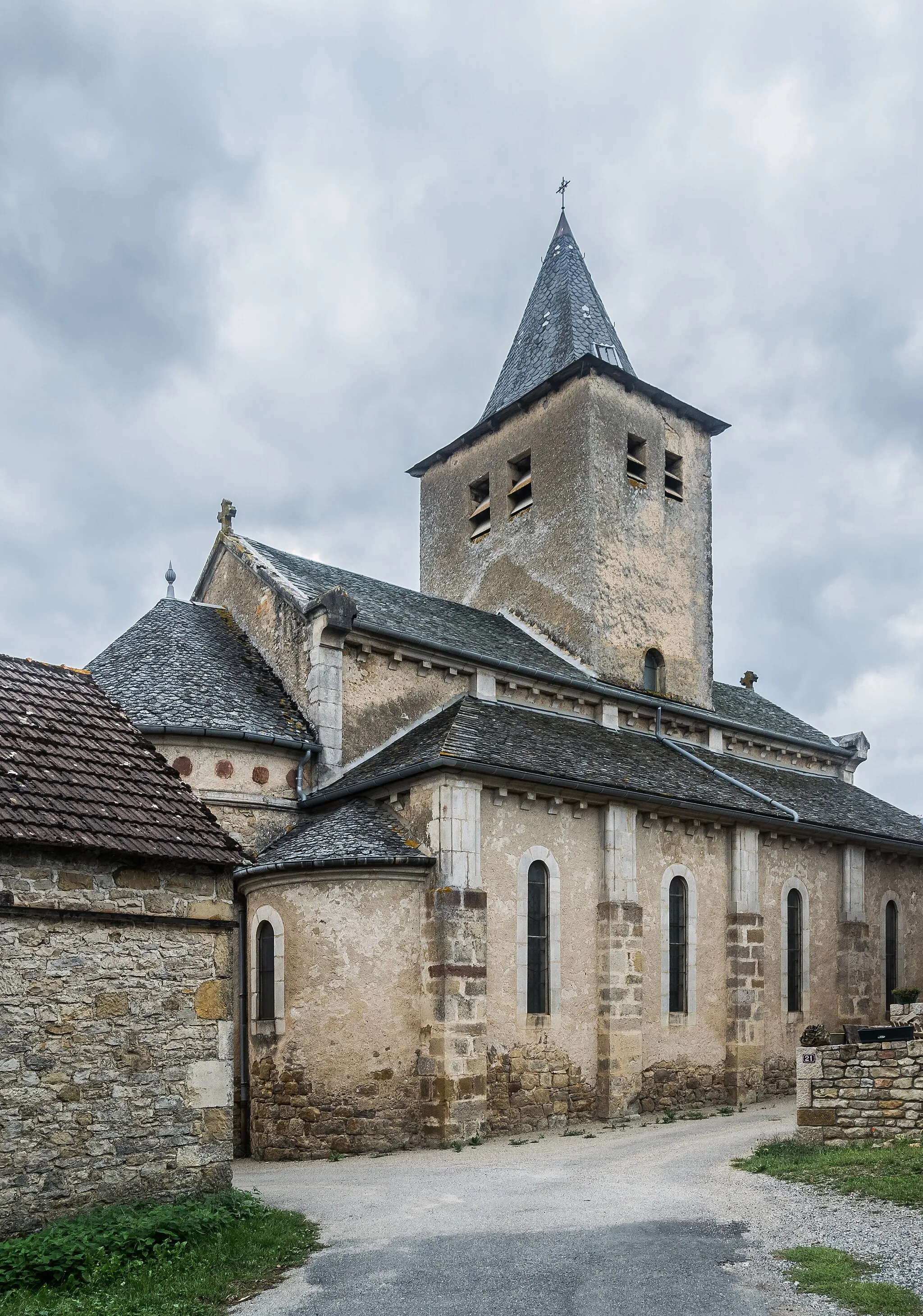 Photo showing: Church in Concourès, commune of Sébazac-Concourès, Aveyron, France