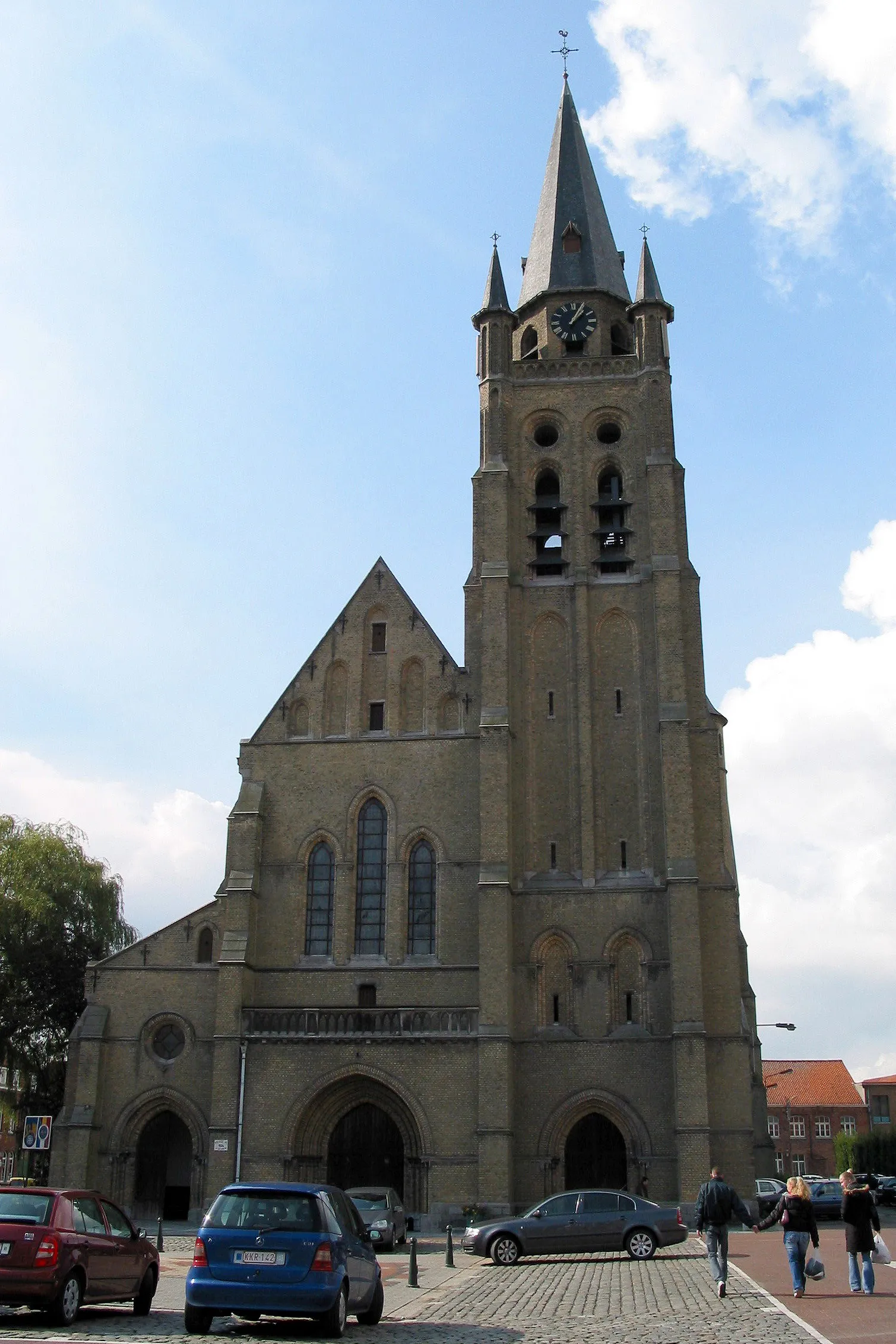 Photo showing: Comines (Belgium) the St. Chrysole church (1912).