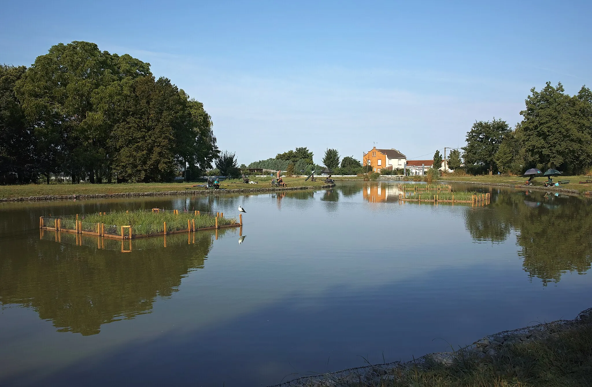 Photo showing: The Périseaux pond, in Faches-Thumesnil.