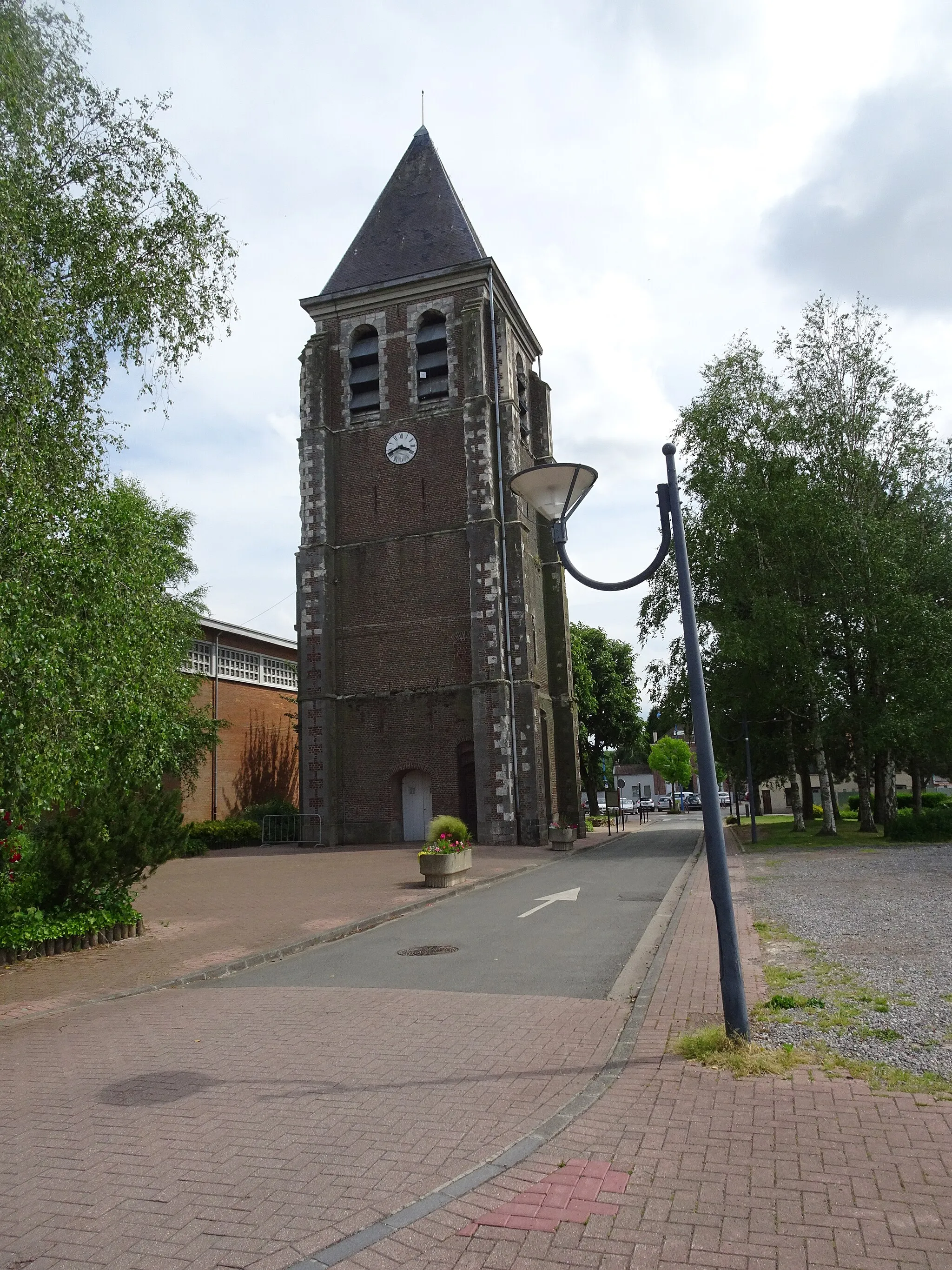 Photo showing: Spire of  Saint-Martin church of Fretin, Nord, France.