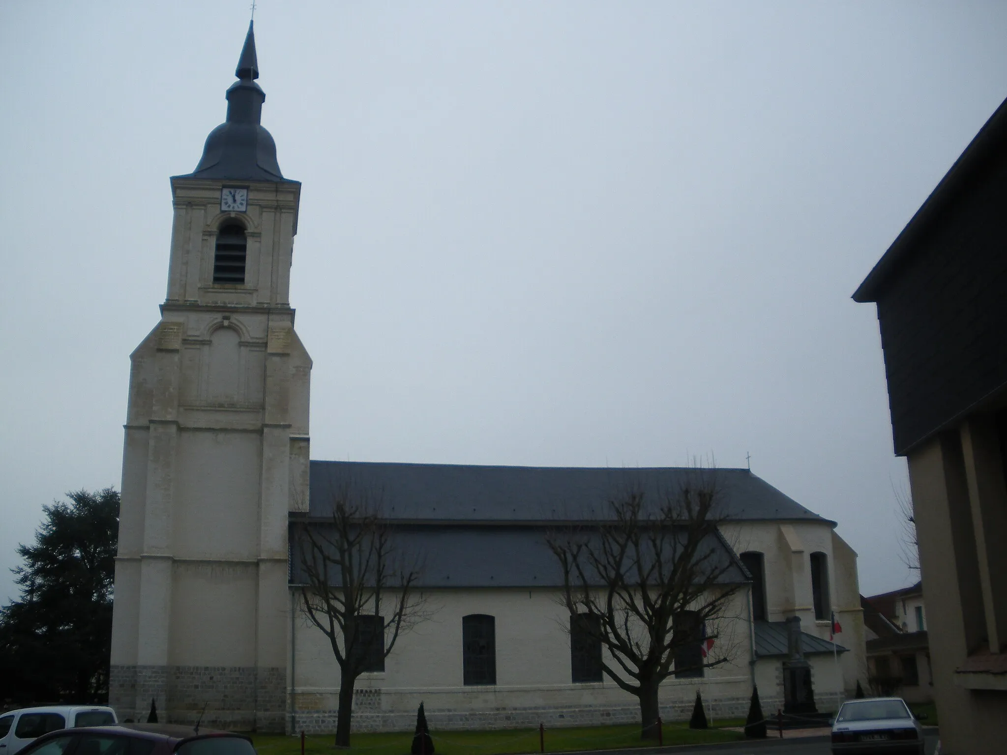 Photo showing: Vue de l'église d'Haillicourt.