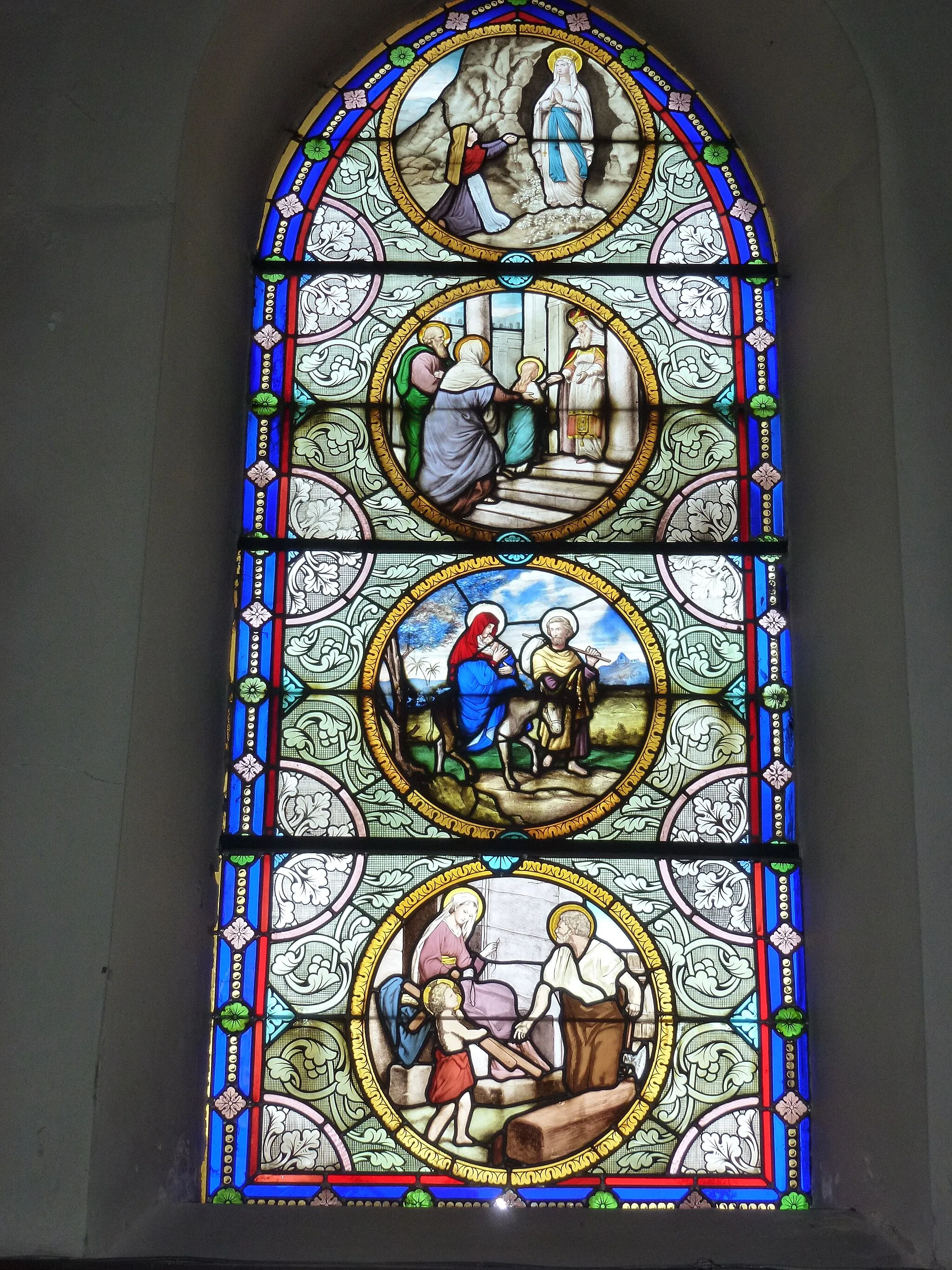 Photo showing: Raimbeaucourt (Nord, Fr) église, vitrail