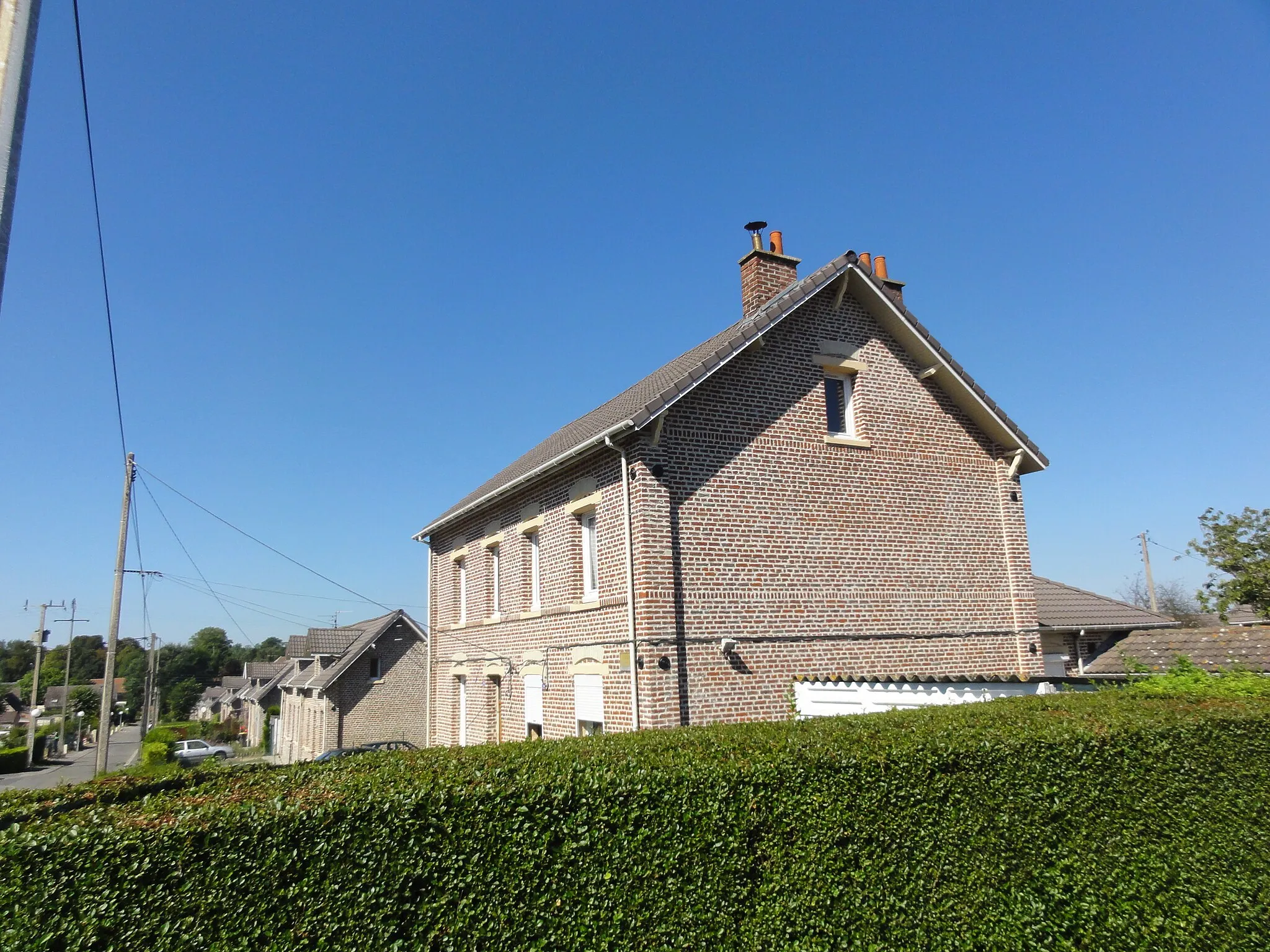 Photo showing: Cités de la fosse n° 10 - 10 bis de la Compagnie des mines de Béthune, Sains-en-Gohelle, Aix-Noulette et Bouvigny-Boyeffles, Pas-de-Calais, Nord-Pas-de-Calais, France.