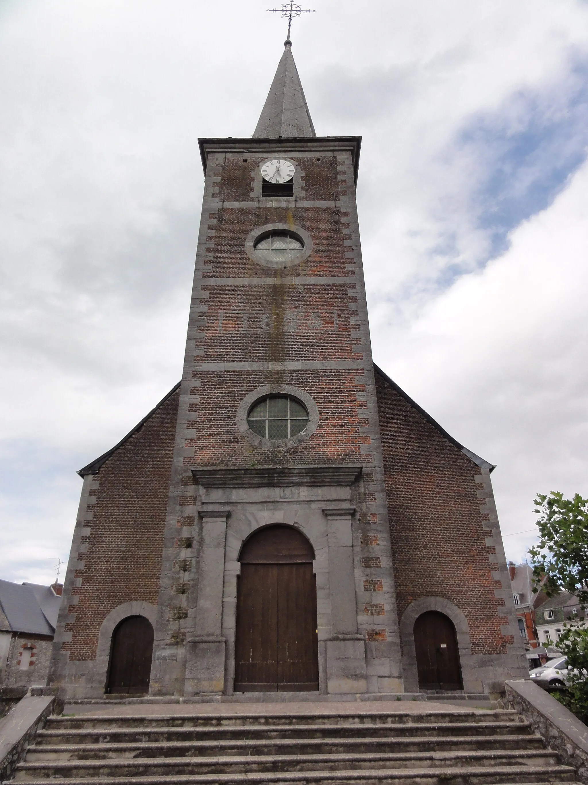 Photo showing: Trélon (Nord, Fr) église, la façade