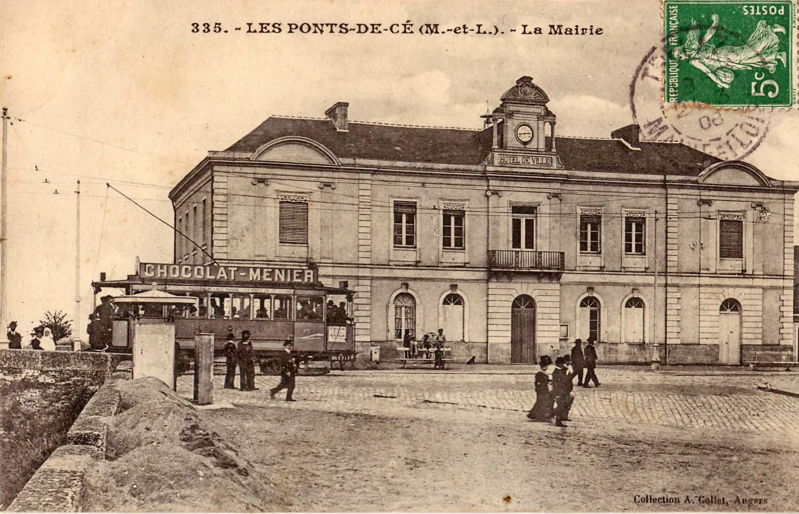 Photo showing: Carte postale ancienne éditée par A. Collet à Angers, n°335 : LES-PONTS-DE-CÉ