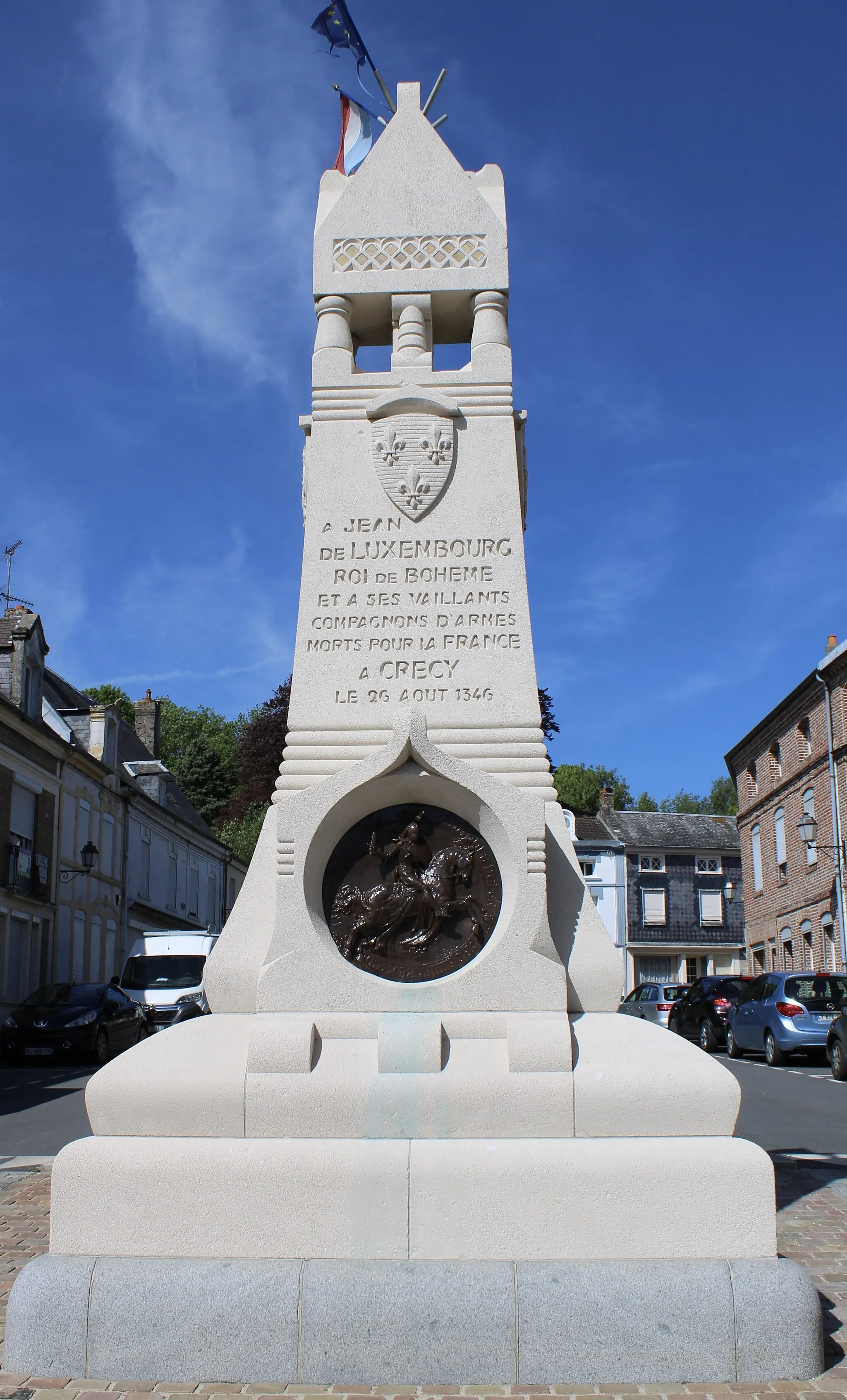 Photo showing: Monument hommage à Jean de Luxembourg - Blason