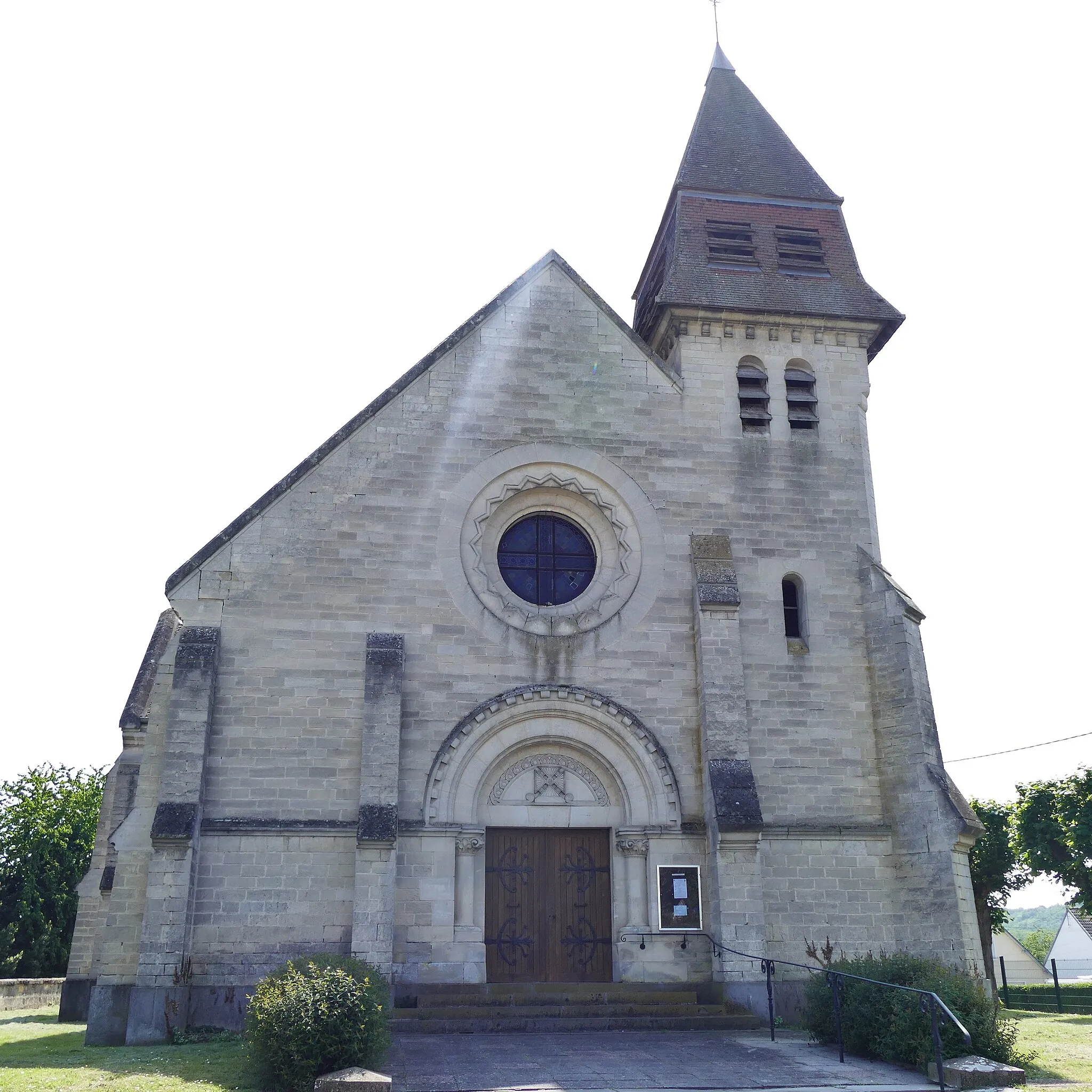 Photo showing: Saint-Éloi's church of Dreslincourt in Ribécourt-Dreslincourt (Oise, Hauts-de-France, France).